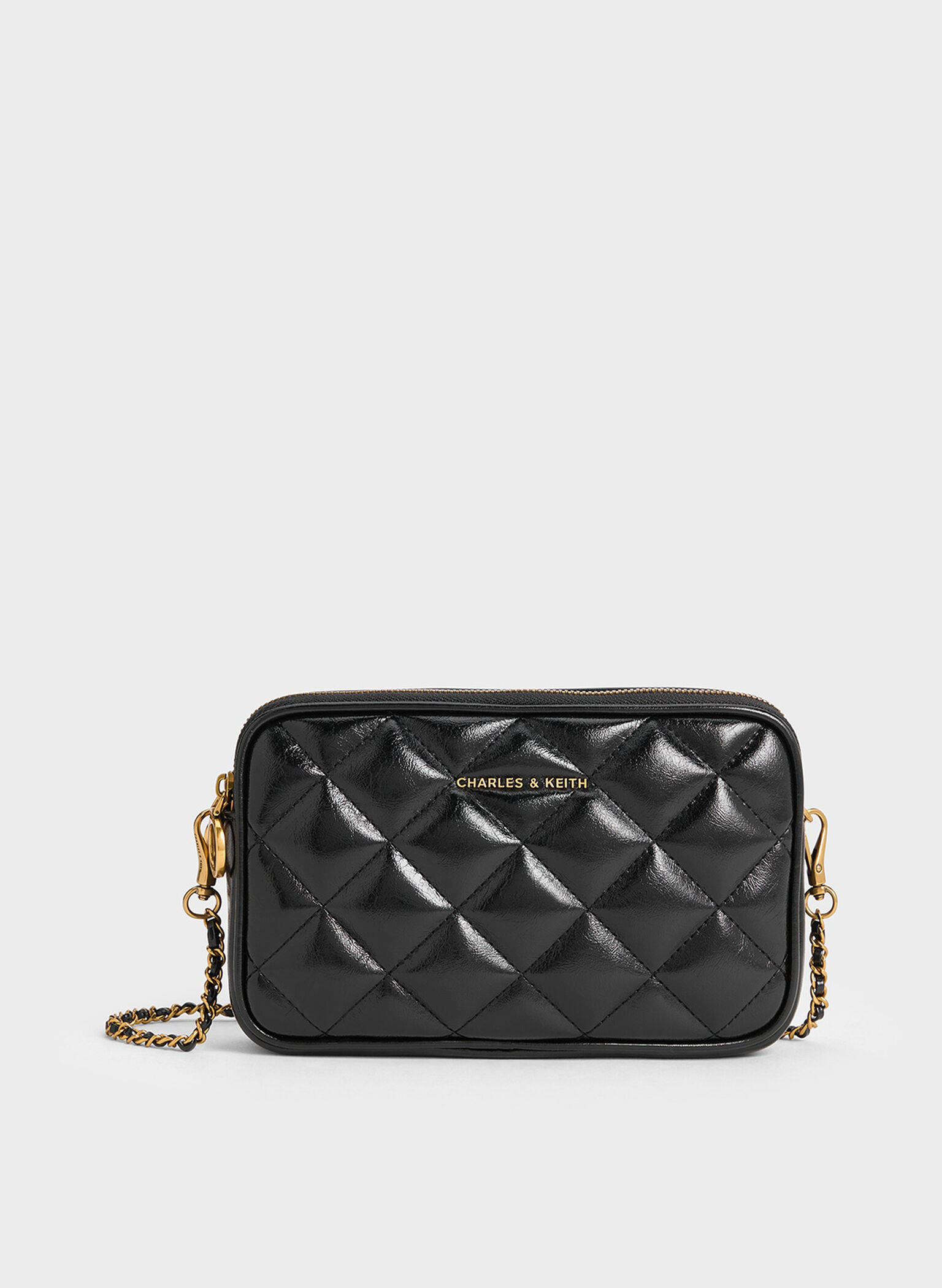 Mini Apfra Quilted Crossbody Bag, Black, hi-res