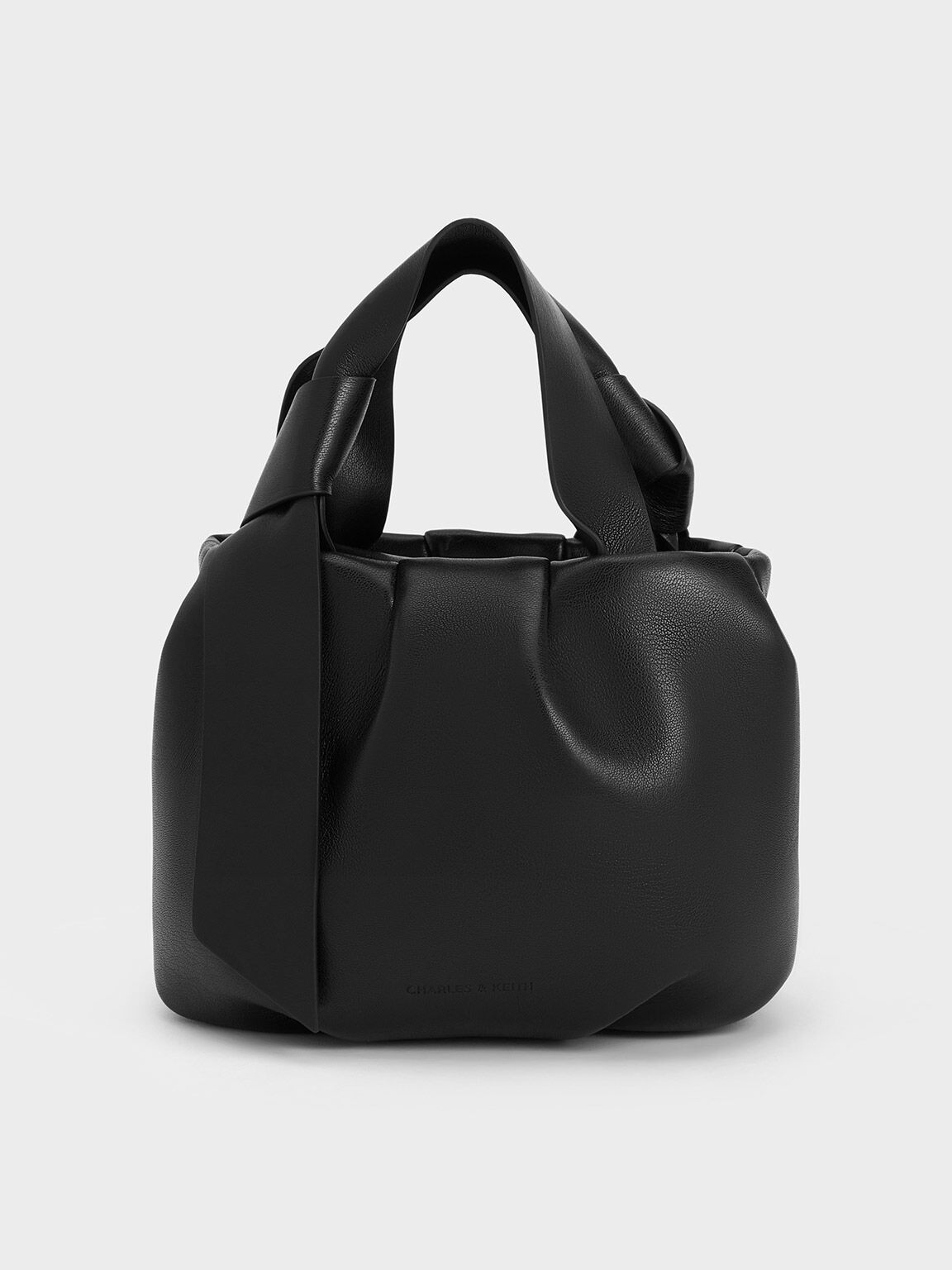 Toni Knotted Ruched Bag Noir