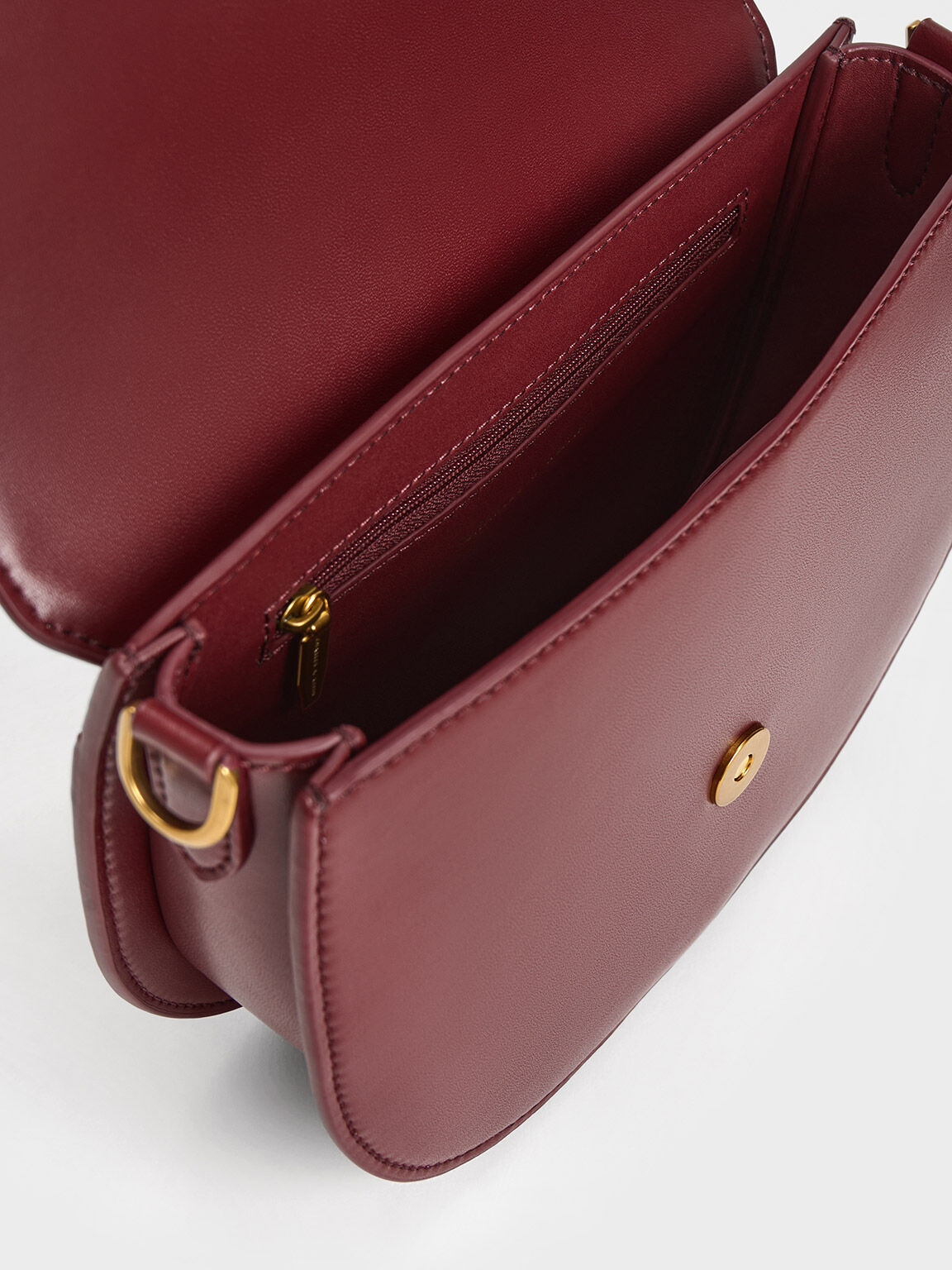 Charles and keith burgundy bag outlet