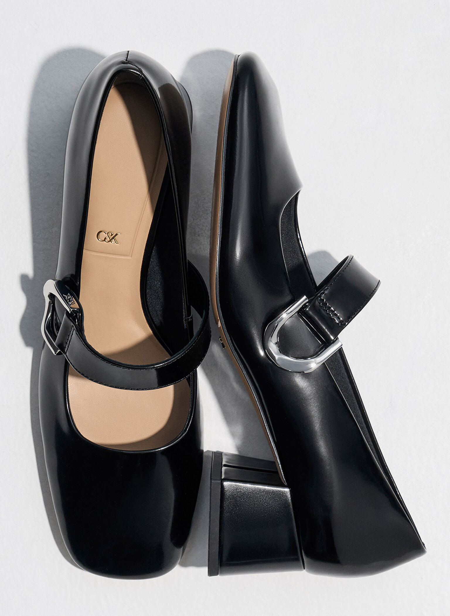 Gabine Leather Mary Jane Pumps, Black Box, hi-res