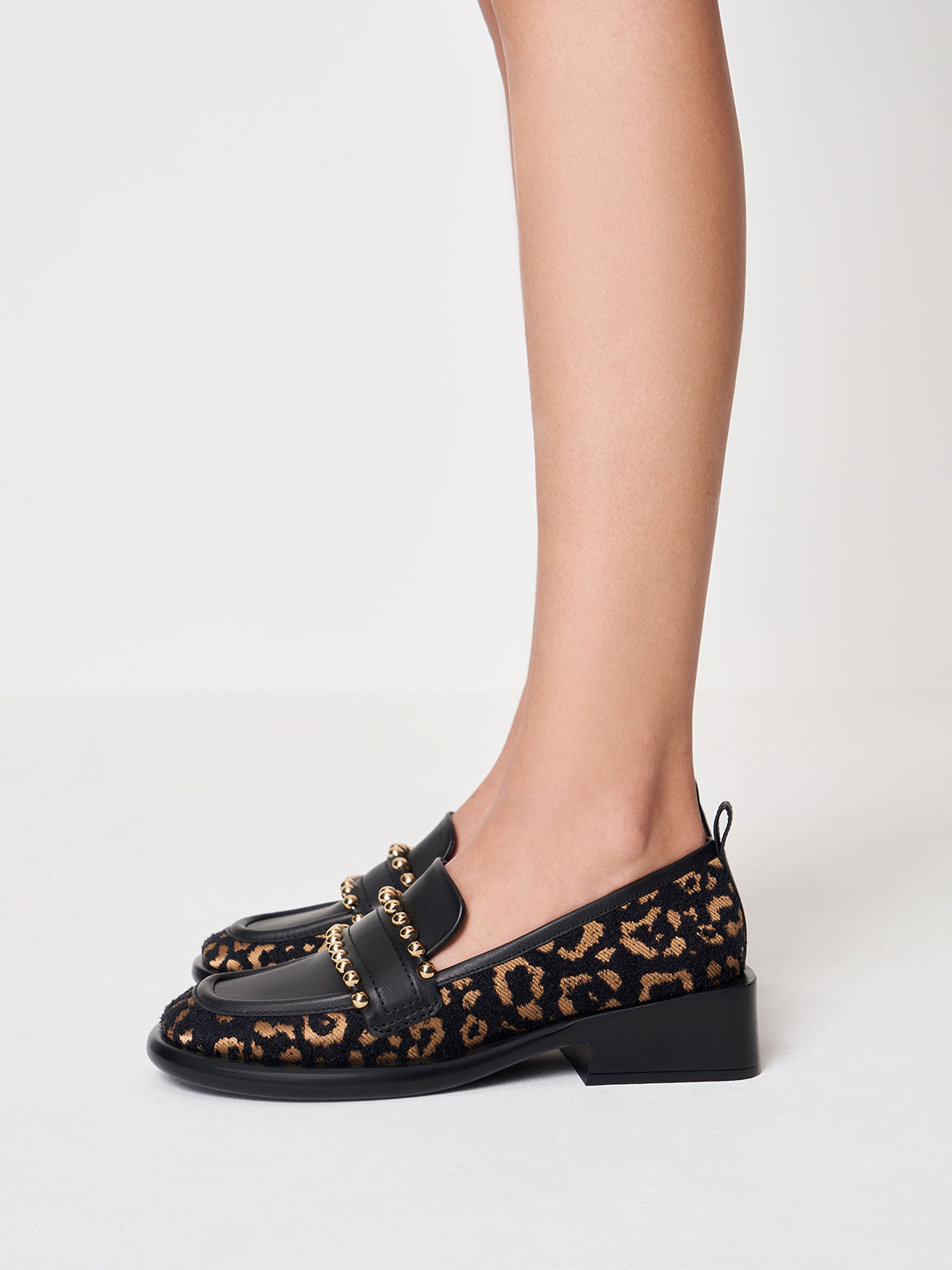 Leopard print penny loafers discount