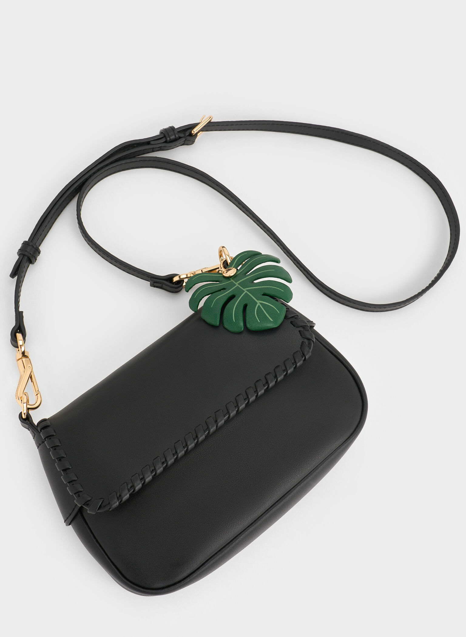 Blume Braided Shoulder Bag, Black, hi-res