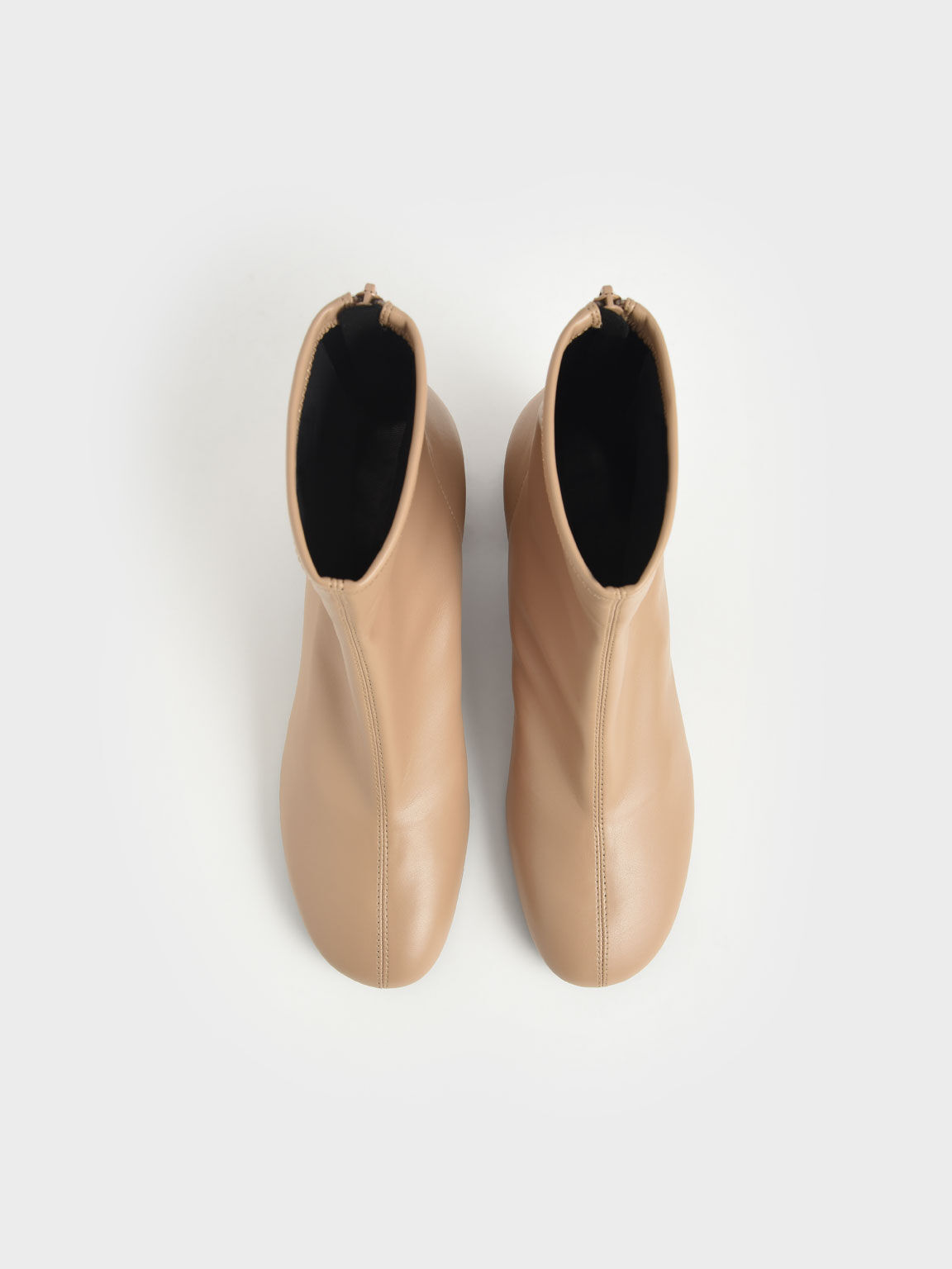 Beige discount booties heels