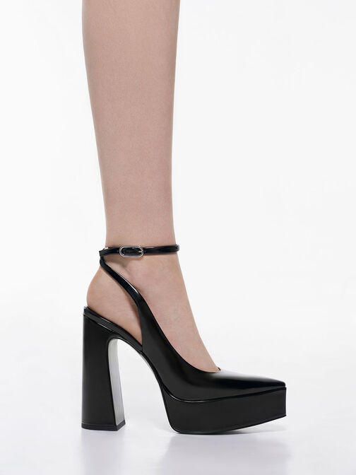 Guinevere Patent Platform Pumps, Black Patent, hi-res