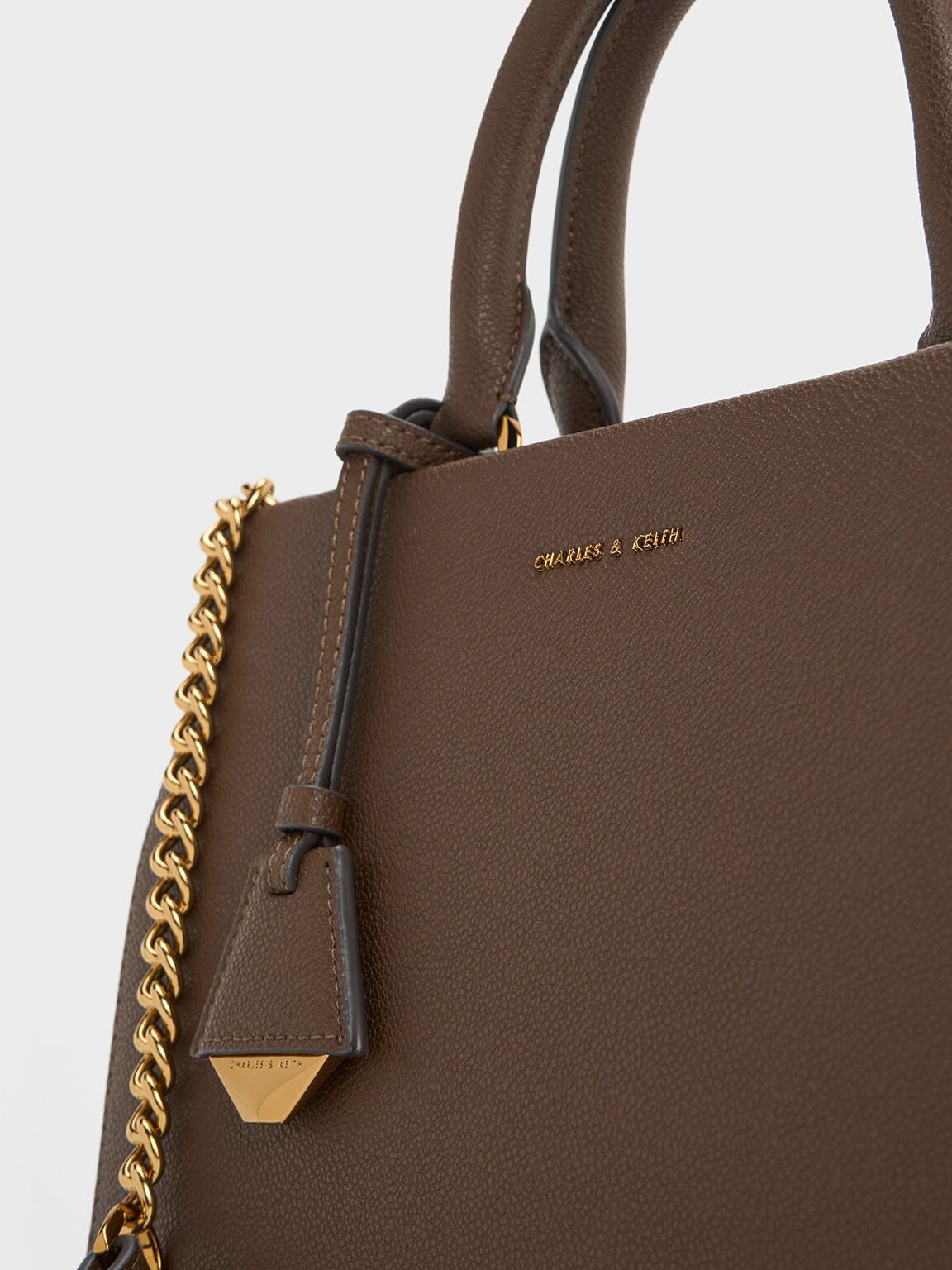 Charles and keith structured top handle bag outlet