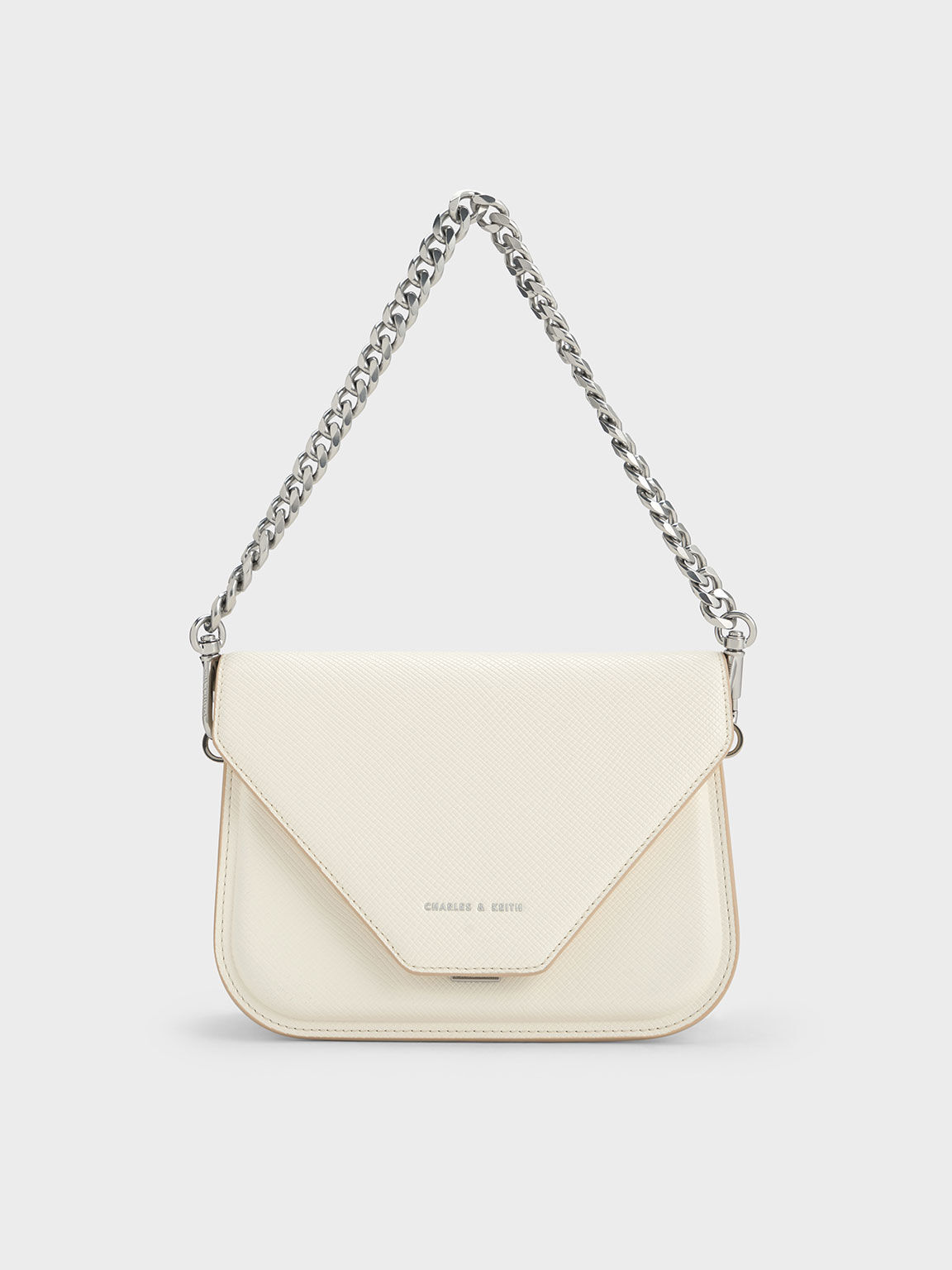 Kay Front Flap Crossbody Bag Cream