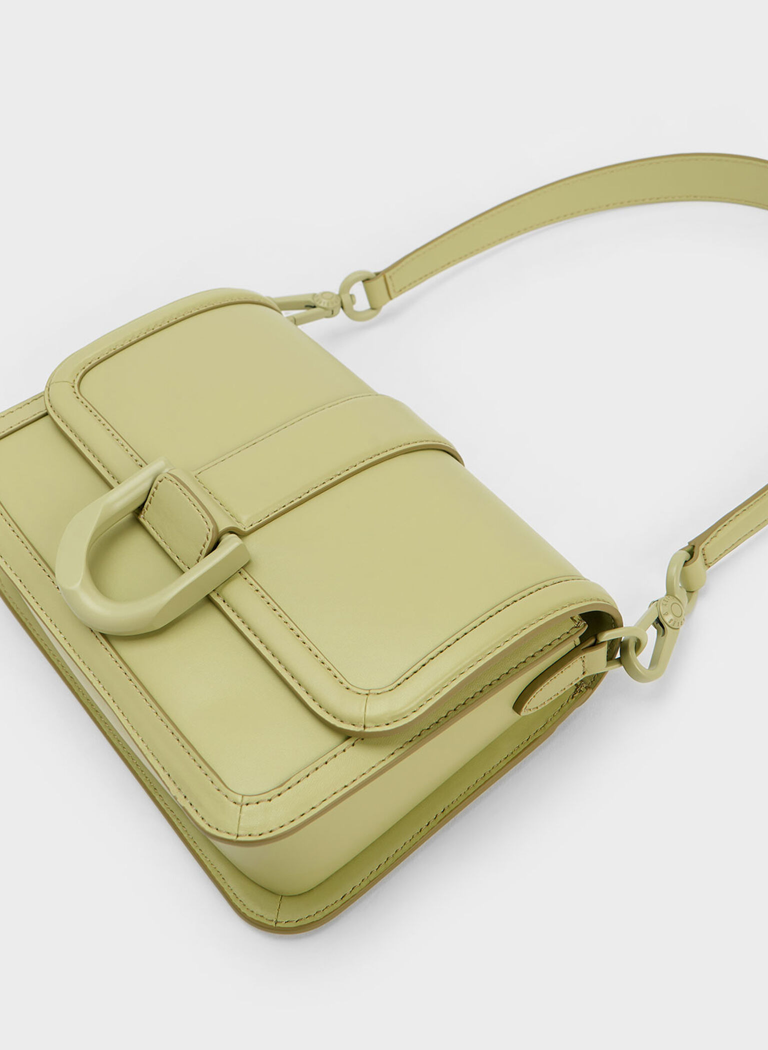 Gabine Leather Crossbody Bag, Green, hi-res