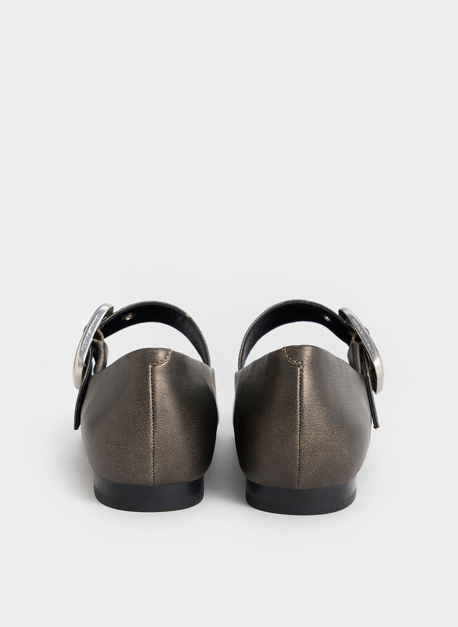 Masei Metallic Grommet-Strap Mary Janes, Silver, hi-res