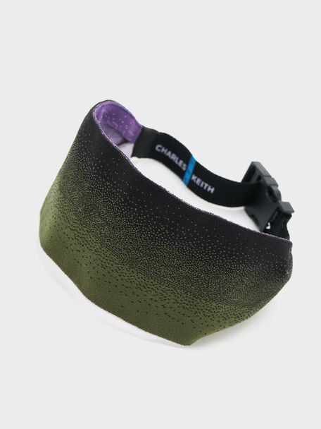 Recycled Polyester Knitted Gradient Reversible Headband, Multi, hi-res