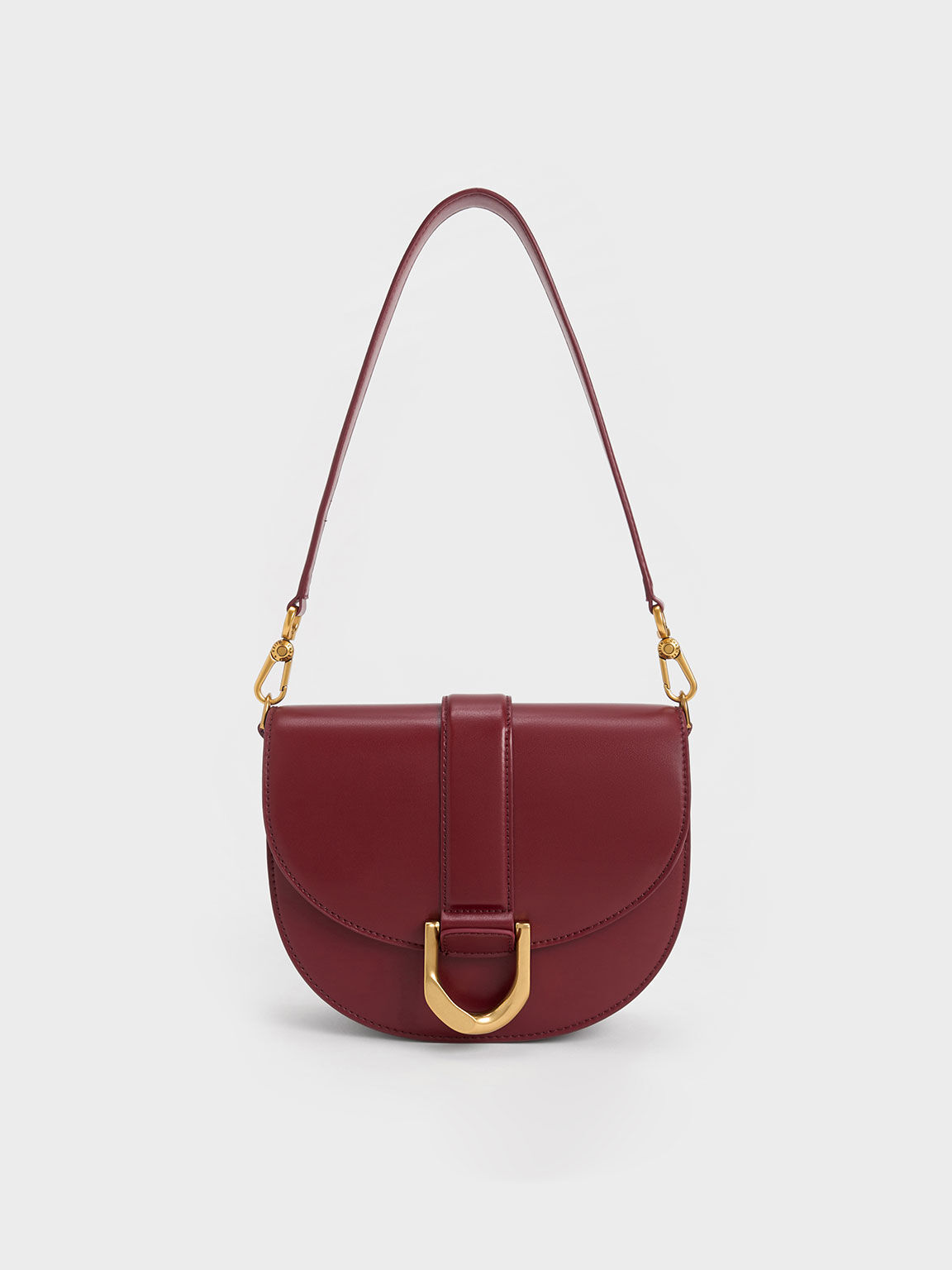 Charles and keith 2024 maroon bag
