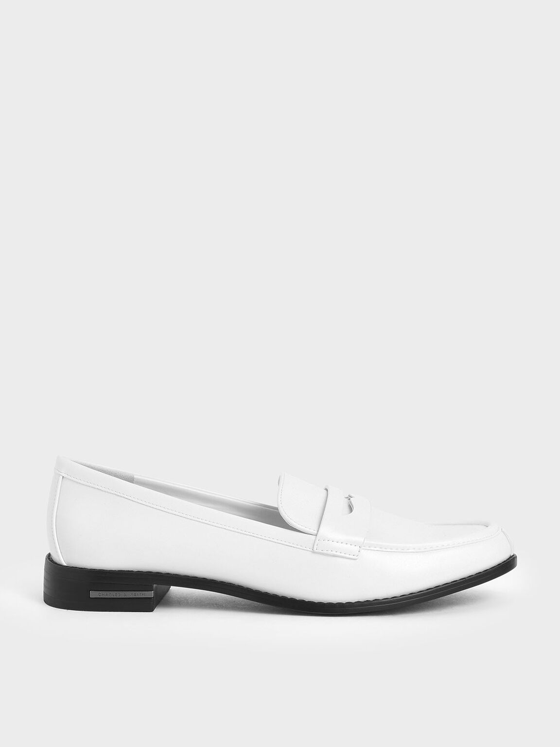Penny Loafers, White, hi-res