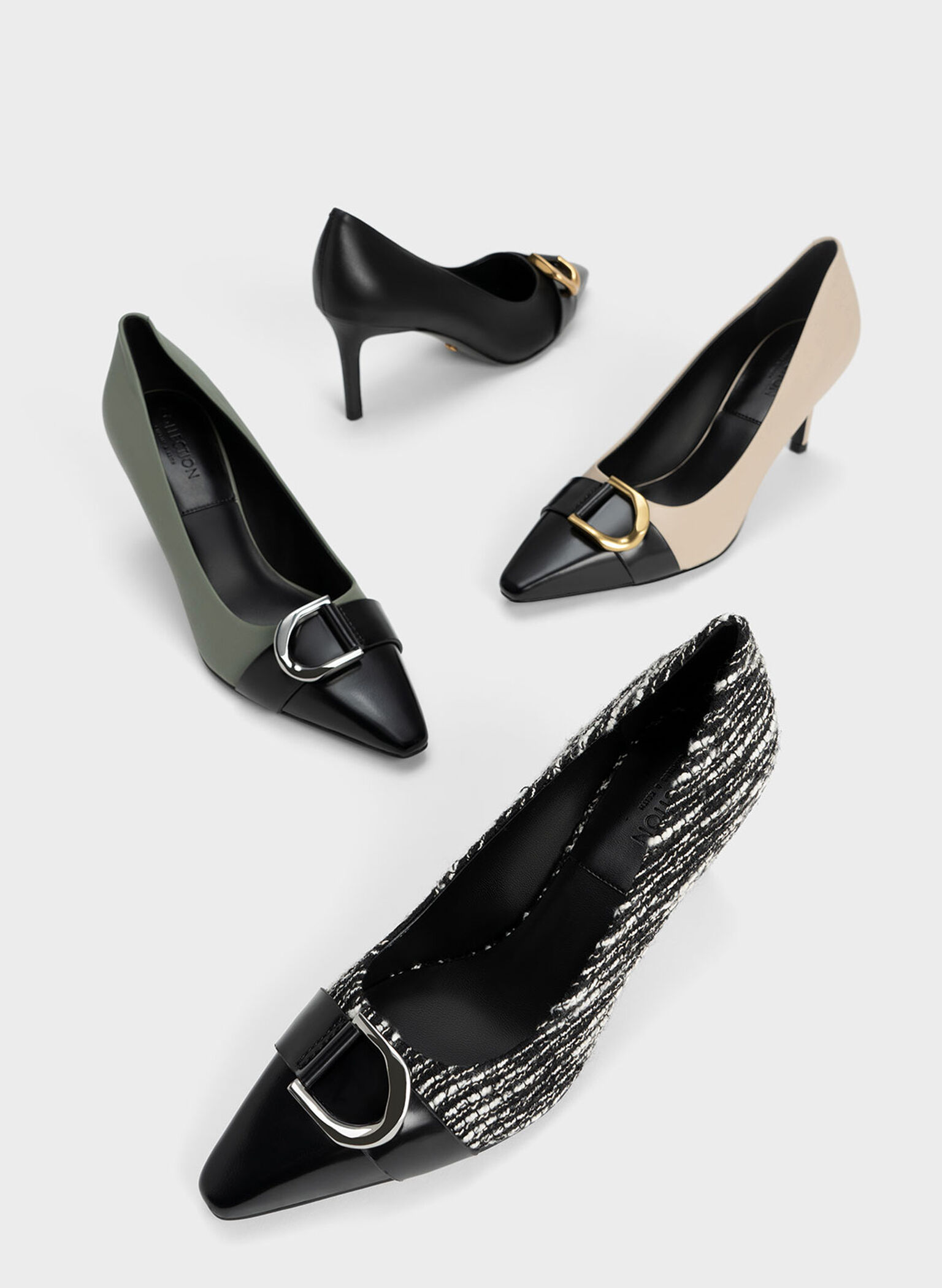 Gabine Tweed Toe-Cap Pumps, Multi, hi-res