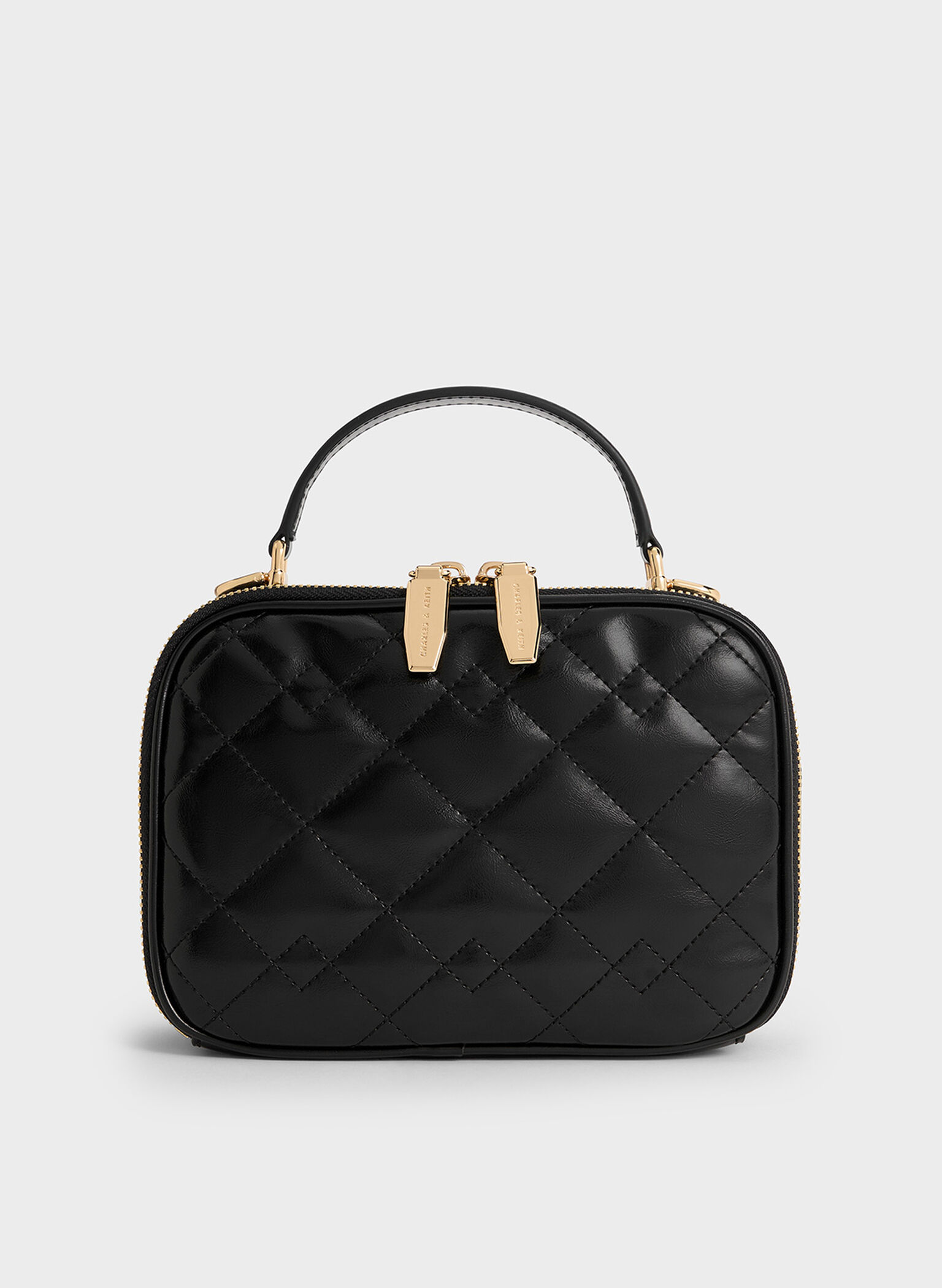 Duo Quilted Vanity Bag, Black, hi-res