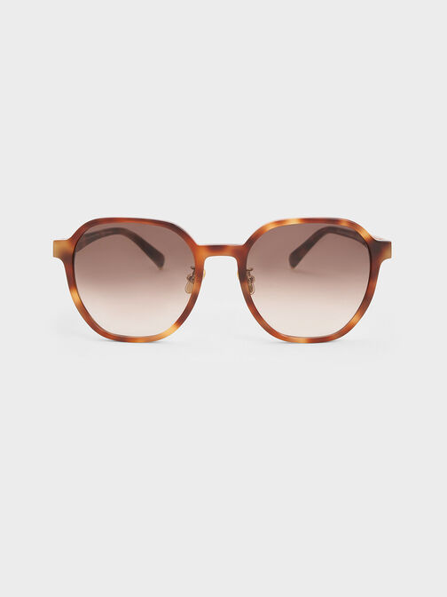 Square Recycled Acetate Sunglasses, T. Shell, hi-res