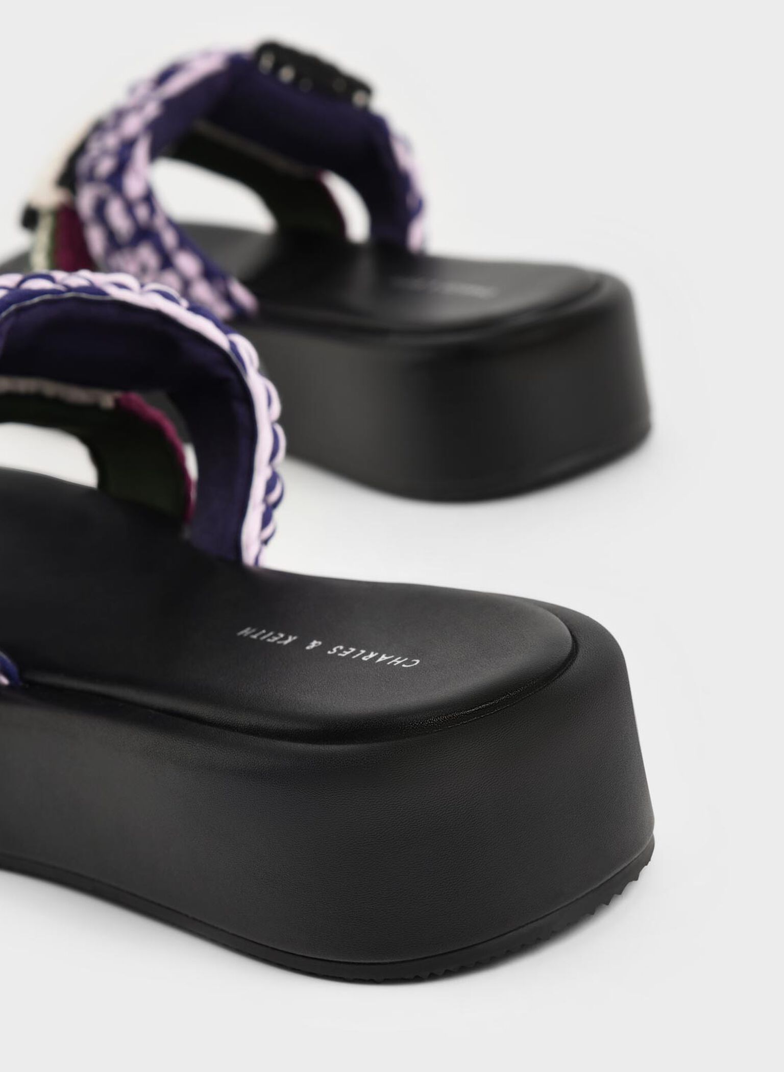 Knitted Platform Sandals, Multi, hi-res