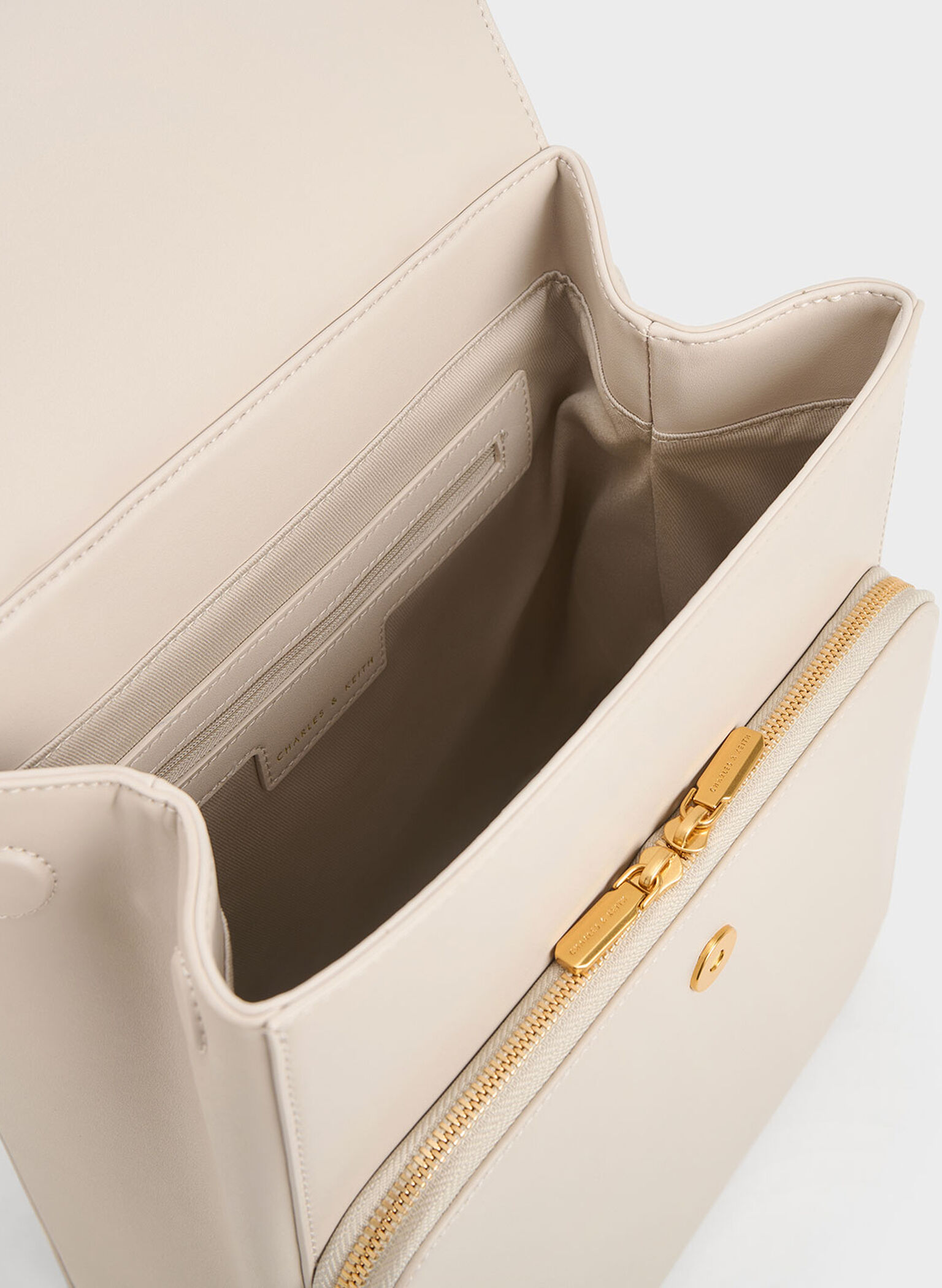 Octavia Front Flap Structured Backpack, Ivory, hi-res