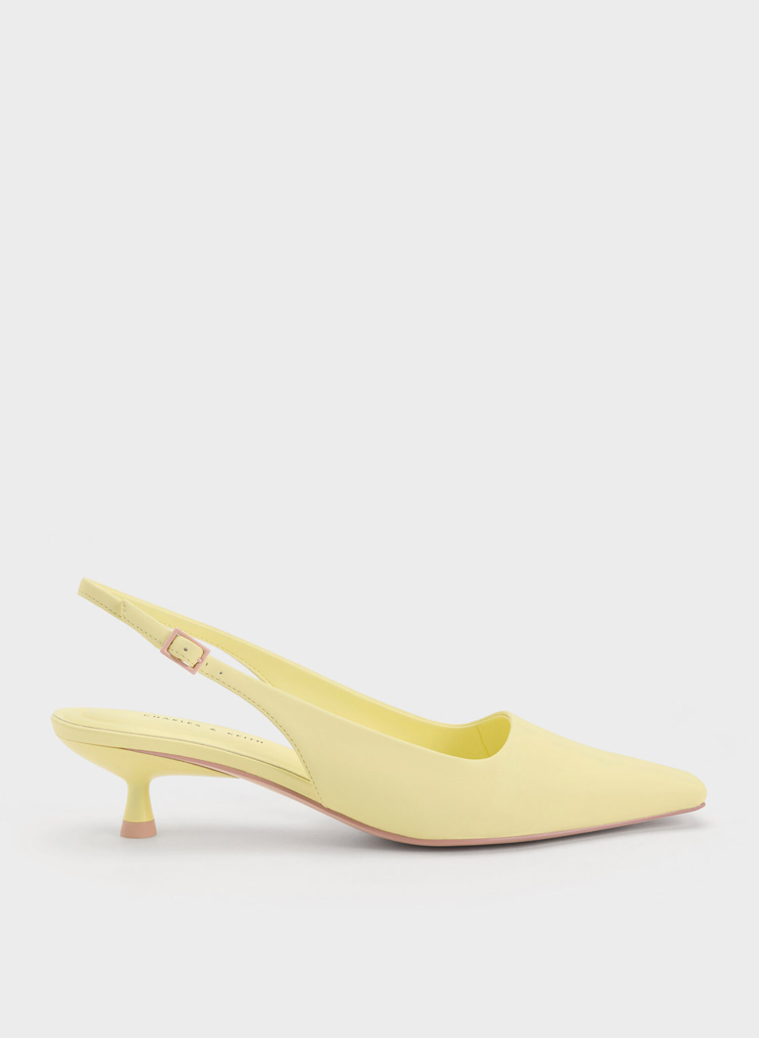Vita Square-Toe Slingback Pumps, Yellow, hi-res