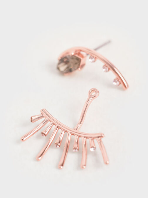 Swarovski® Crystal Stud Earrings, Rose Gold, hi-res