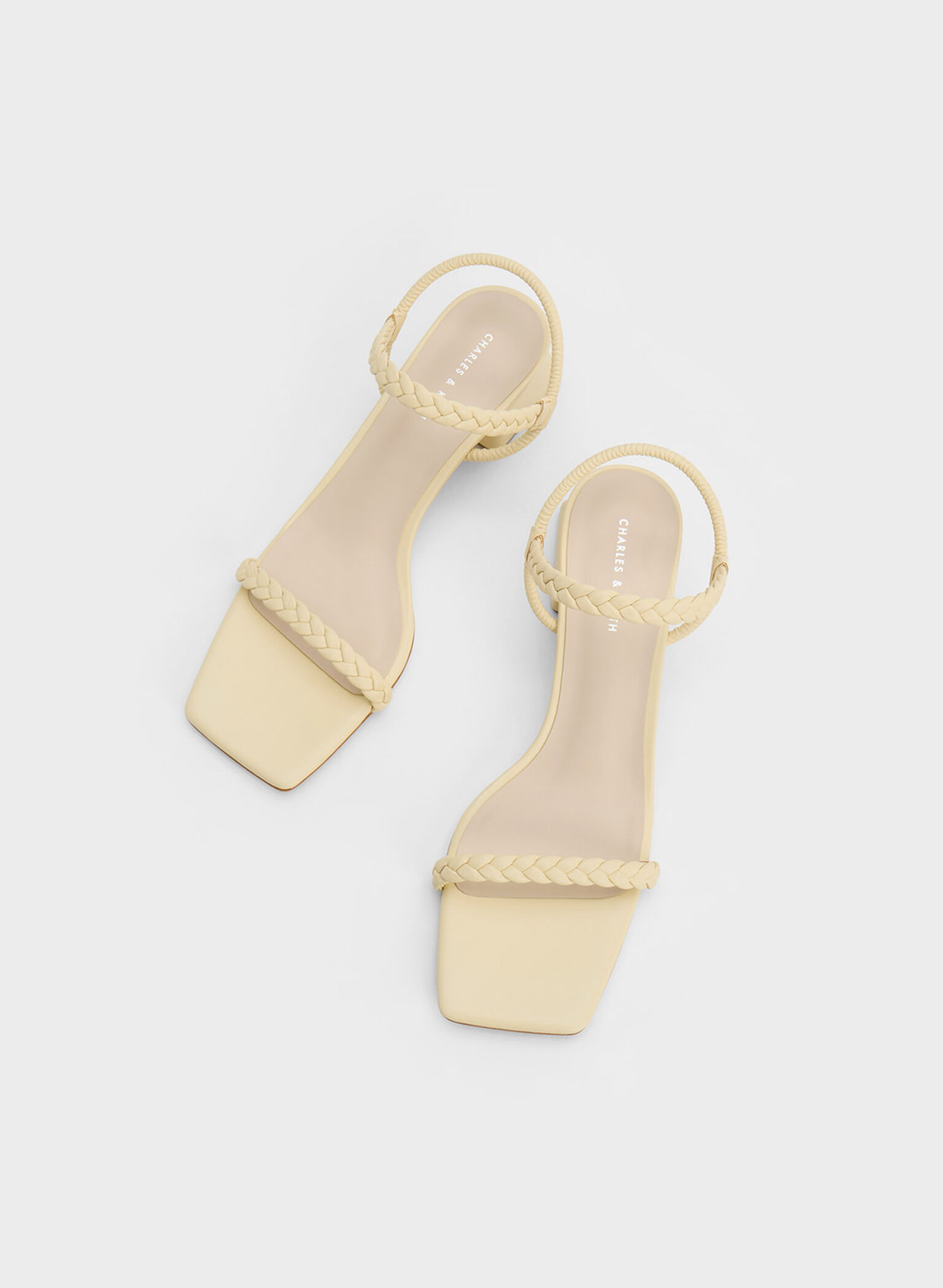 Braided Back Strap Sandals, Butter, hi-res