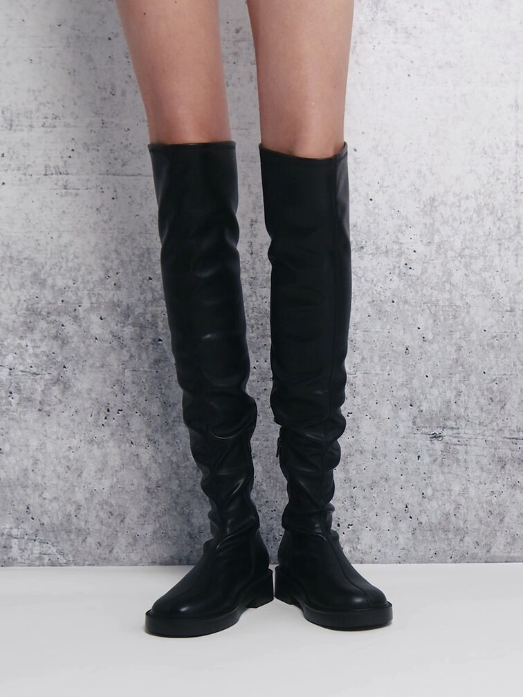 Jett Thigh-High Boots, Black, hi-res