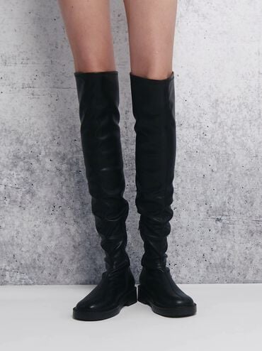 Jett Thigh-High Boots, Black, hi-res