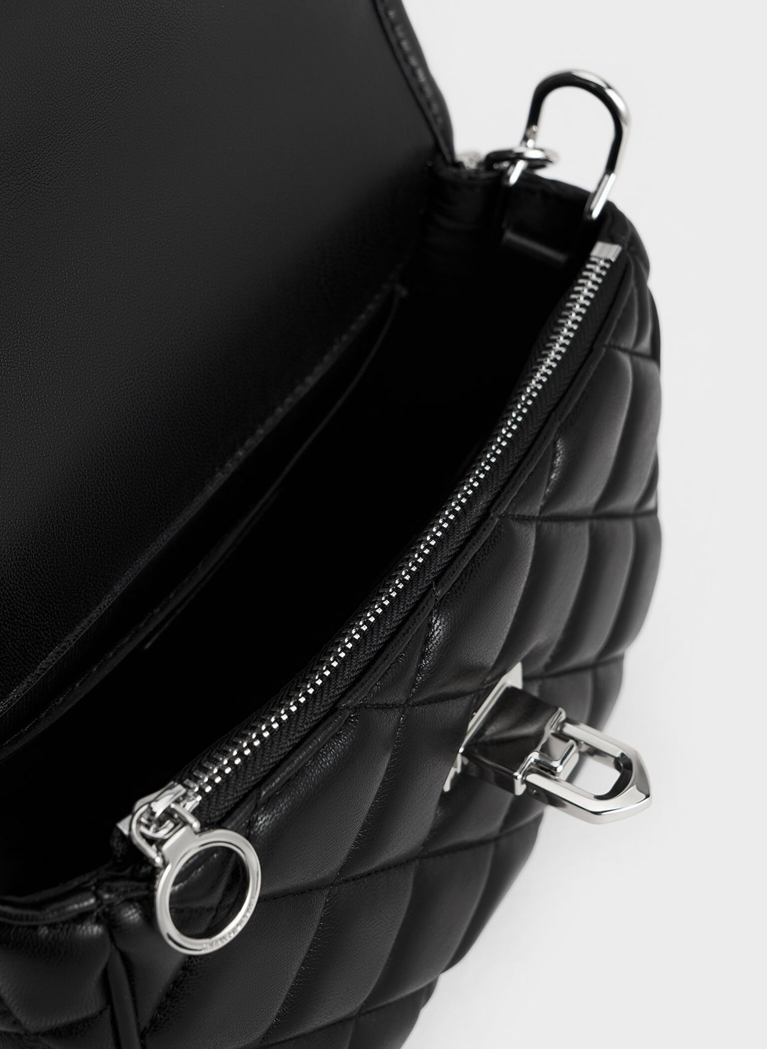 Cressida Quilted Crossbody Bag, Black, hi-res