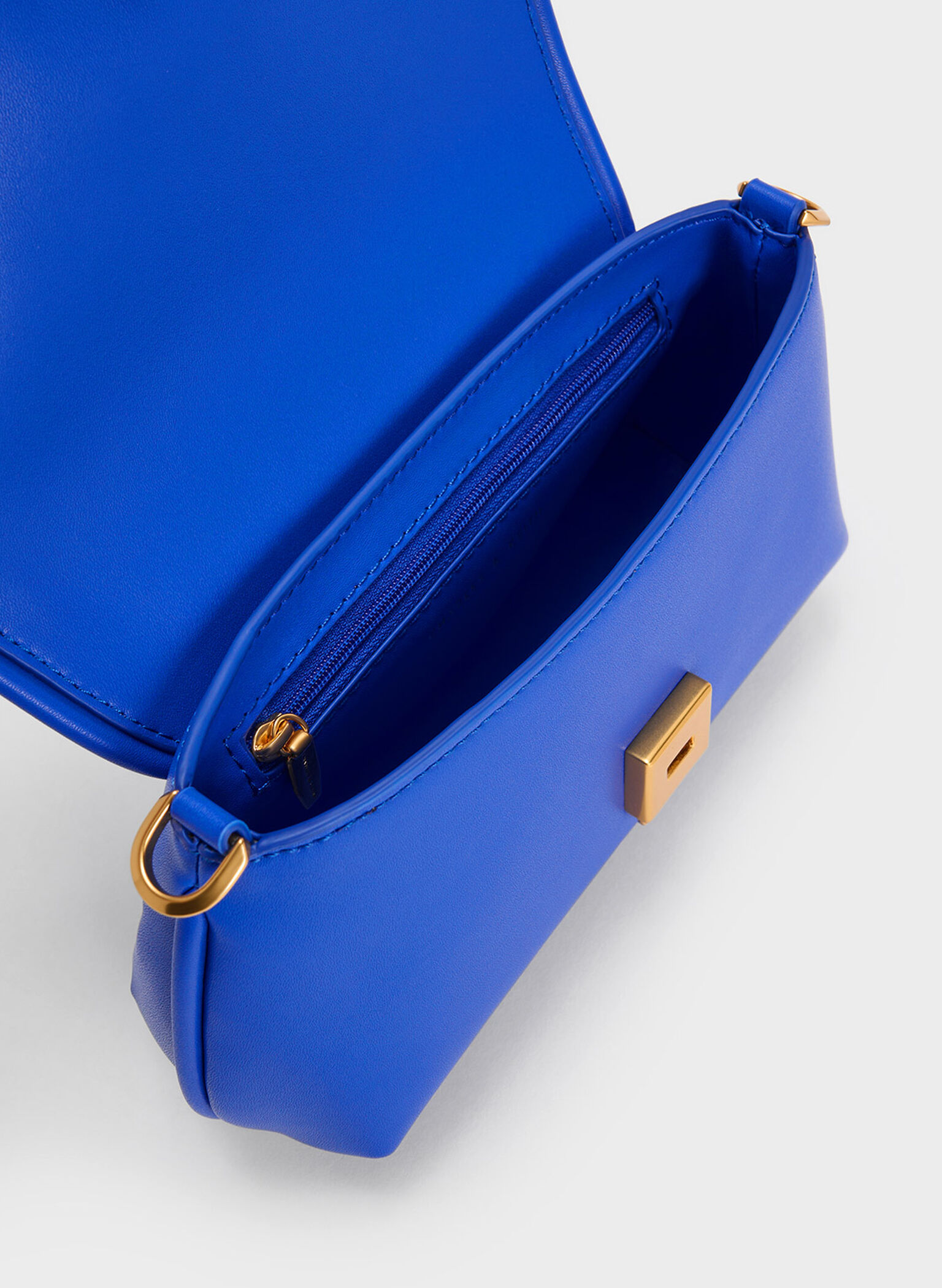 Osiris Metallic Accent Curved Bag, Cerulean, hi-res
