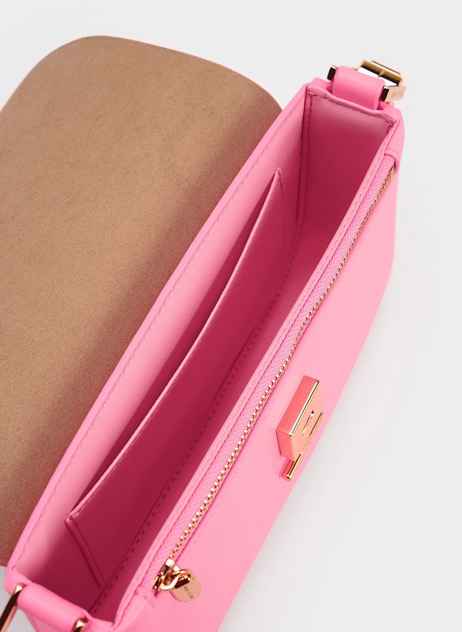 Koa Square Push-Lock Shoulder Bag, Pink, hi-res