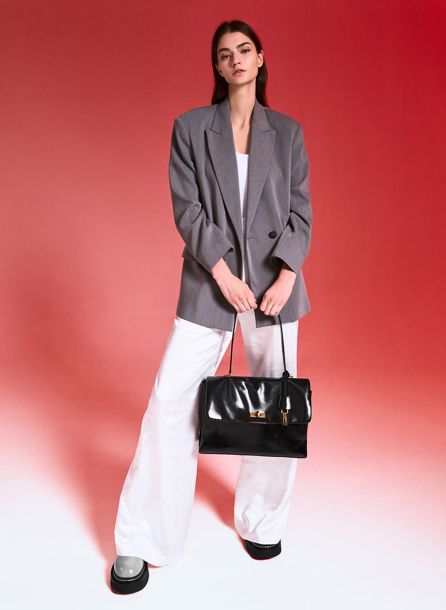 Kerry Top Handle Satchel Bag, Black, hi-res