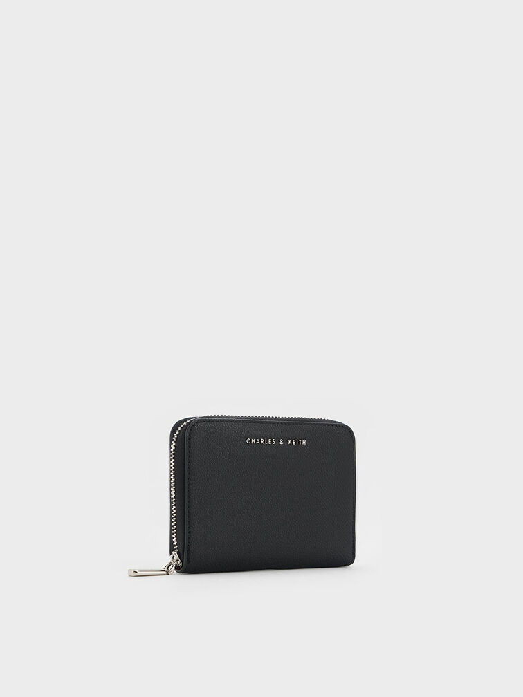 Dulcie Zip-Around Square Wallet, Black, hi-res