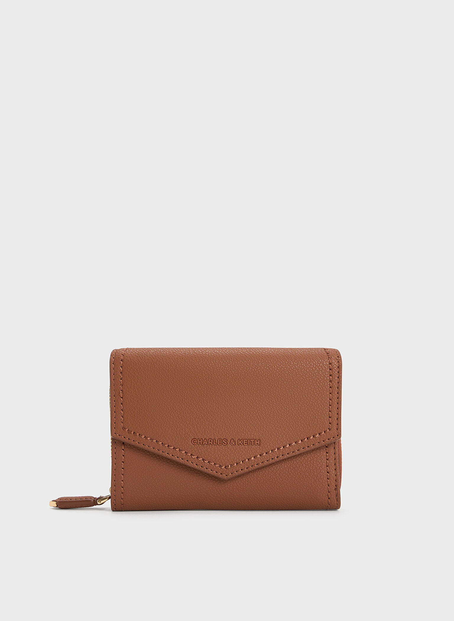 Stitch Trim Envelope Wallet, Chocolate, hi-res