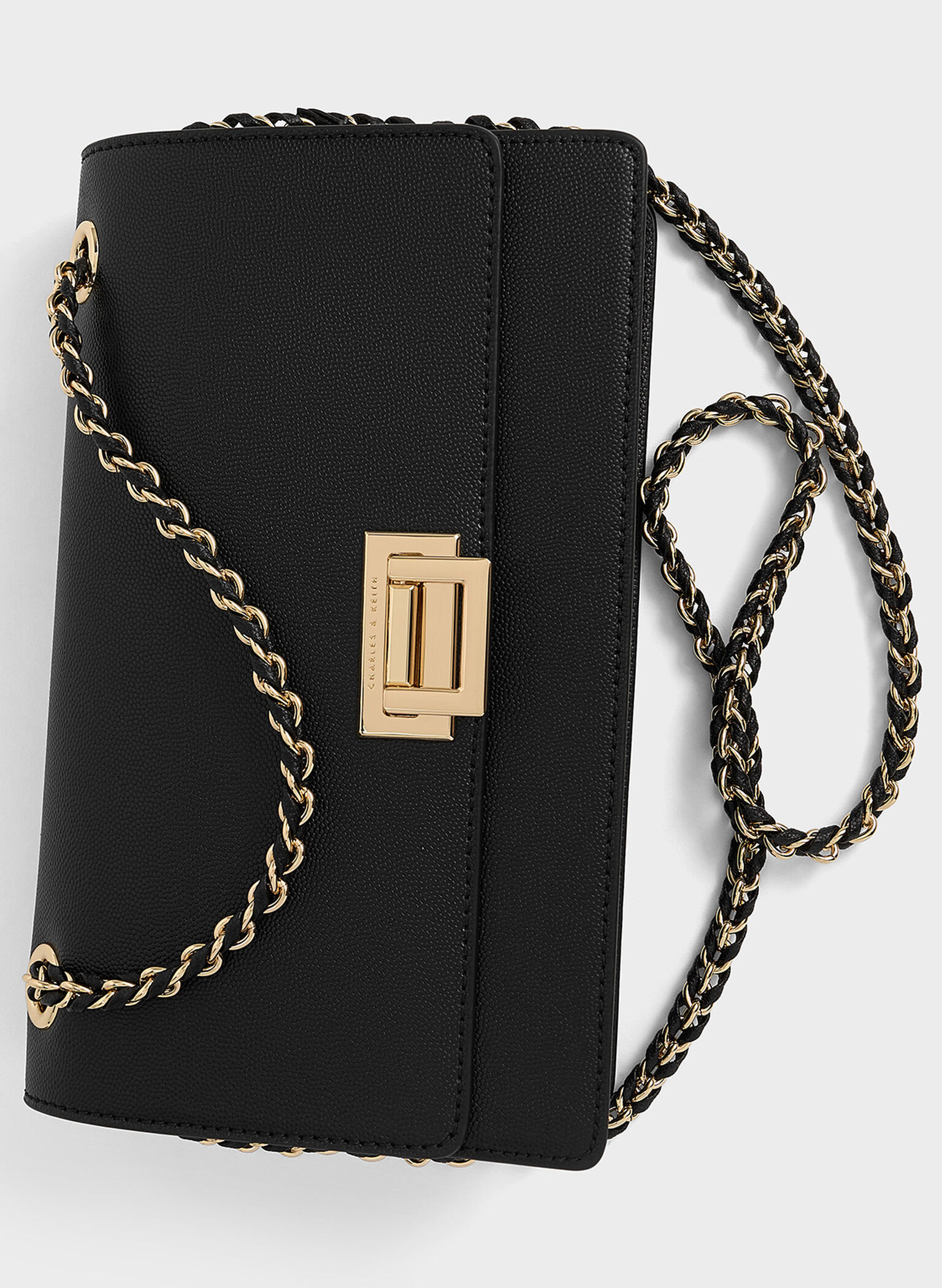 Everline Braided-Strap Shoulder Bag, Black, hi-res