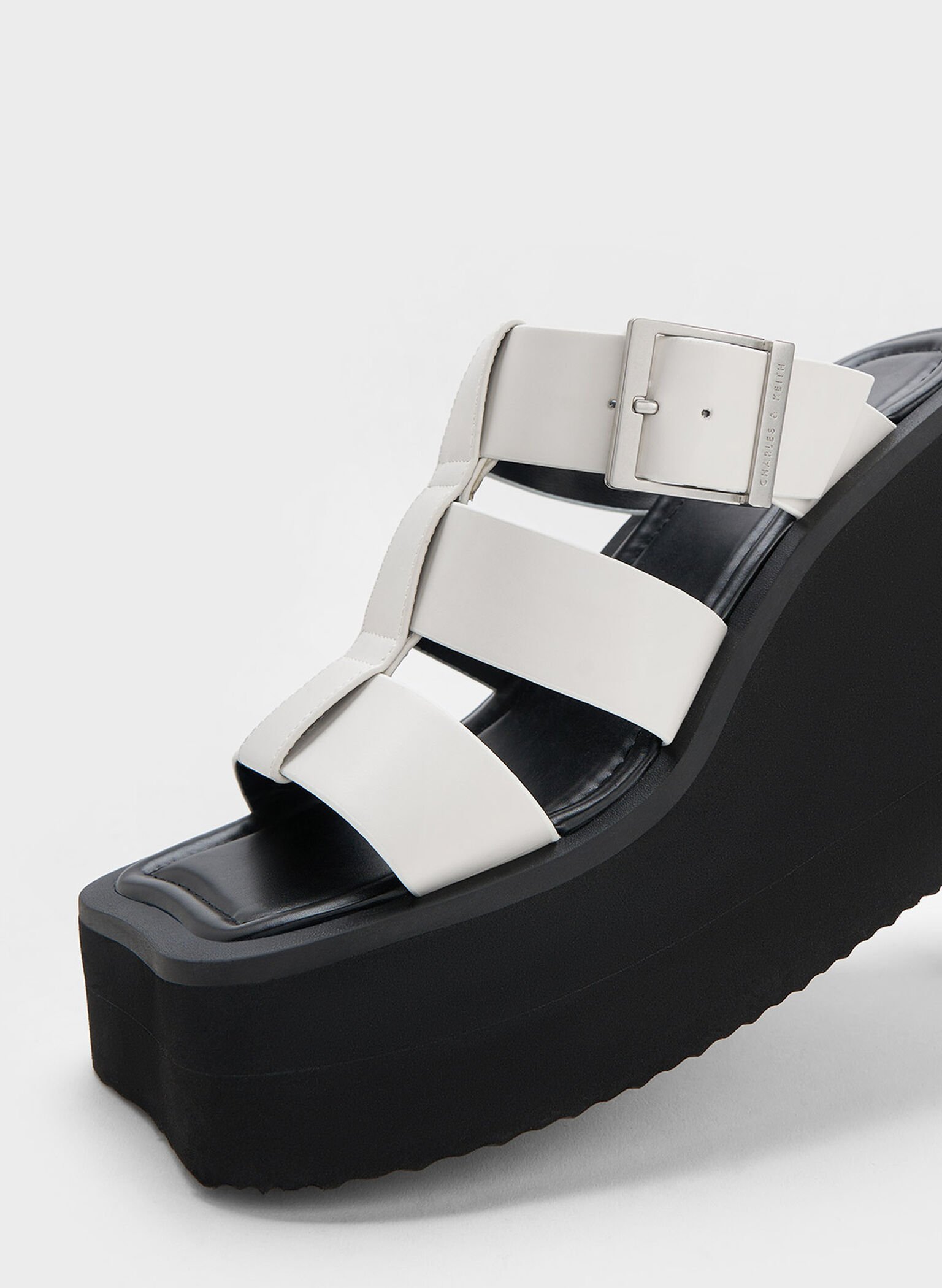 IIsa Flatform Gladiator Sandals, White, hi-res