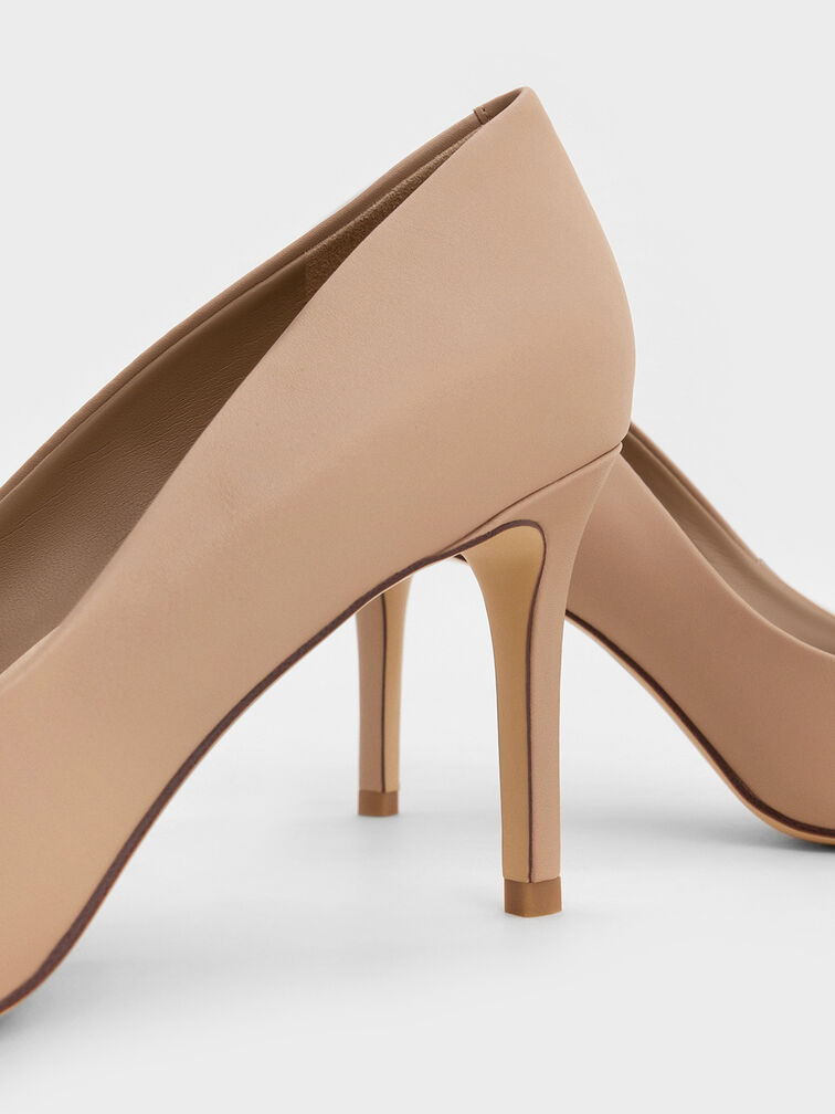 Emmy Pointed-Toe Stiletto Pumps, Nude, hi-res