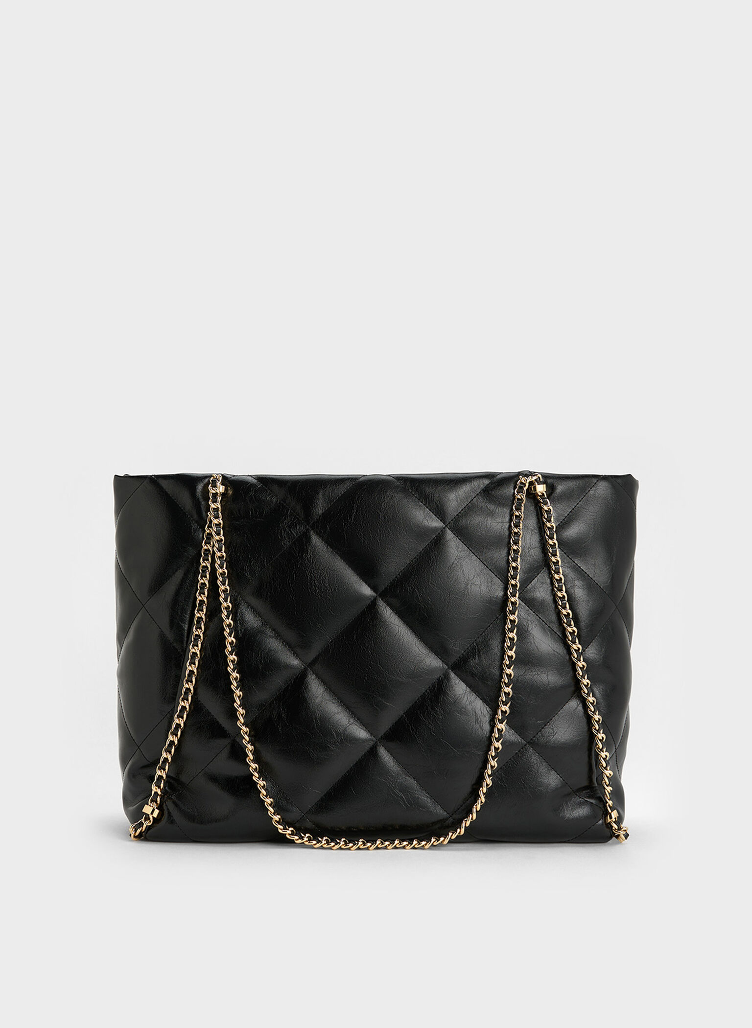 Apfra Quilted Chain-Embellished Tote Bag, Black, hi-res
