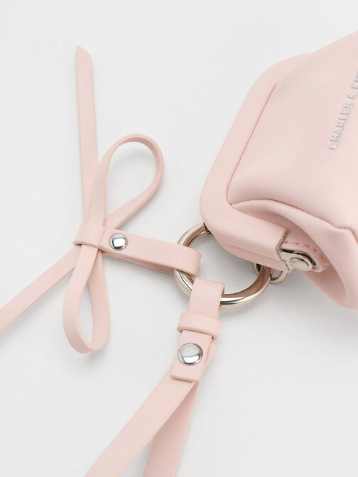 Bow Micro Bag Charm, Soft Pink, hi-res