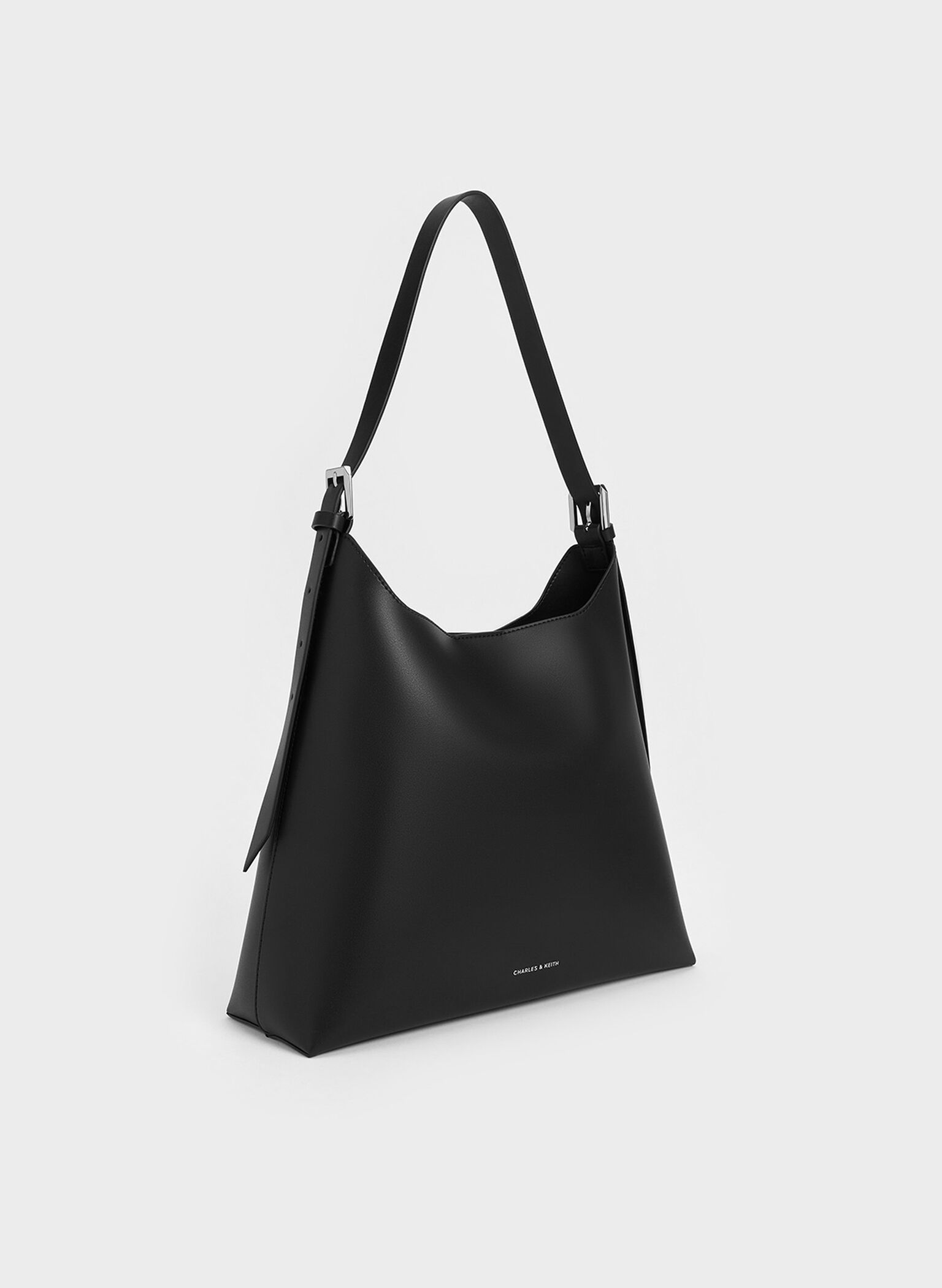 Hertha Trapeze Slouchy Hobo Bag, Noir, hi-res