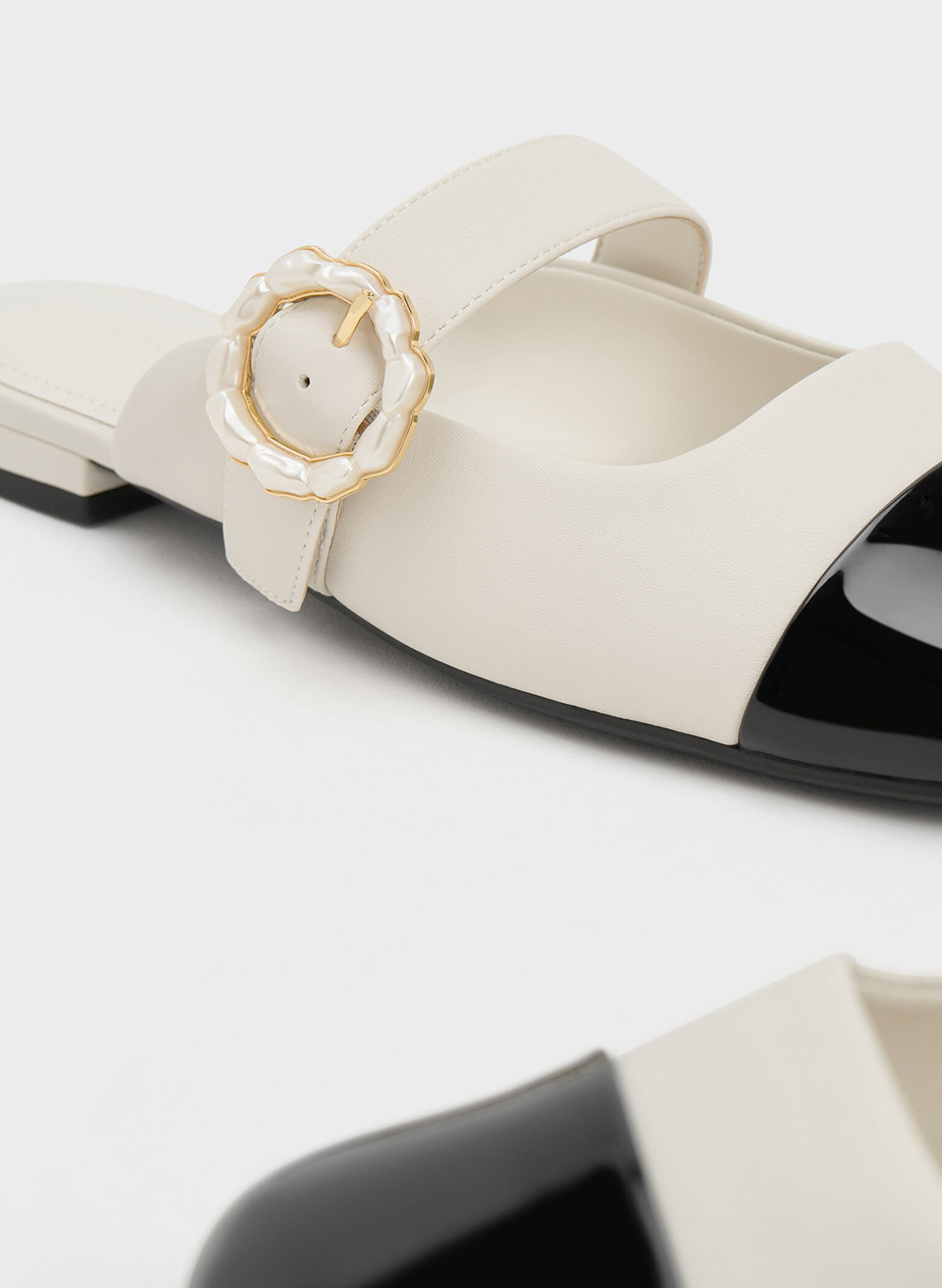 Patent Pearl Buckle Mary Jane Mules, Multi, hi-res