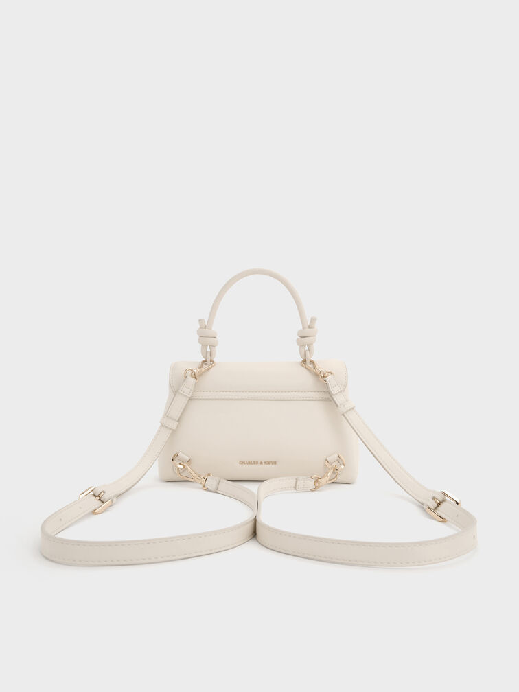 Sammie Knotted-Handle Two-Way Backpack, Cream, hi-res