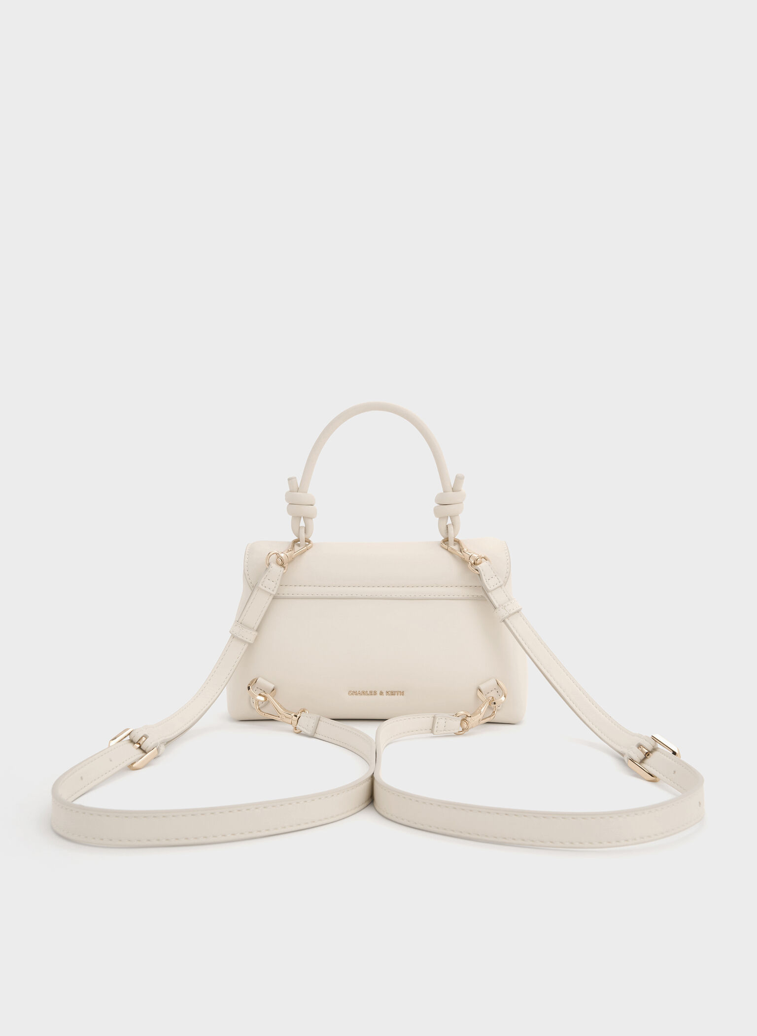 Sammie Knotted-Handle Two-Way Backpack, Cream, hi-res