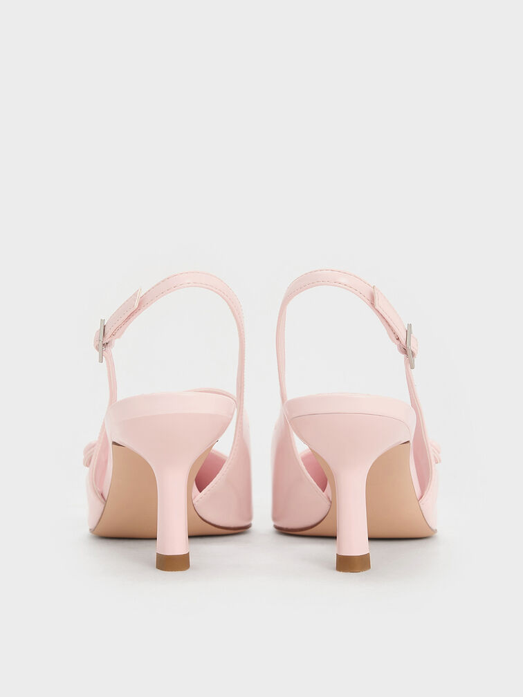 Pointed-Toe Mary Jane Slingback Pumps, Light Pink, hi-res