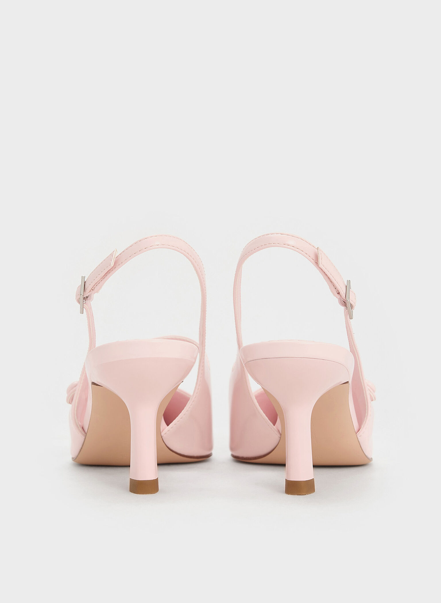 Pointed-Toe Mary Jane Slingback Pumps, Light Pink, hi-res