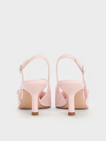 Pointed-Toe Mary Jane Slingback Pumps, Light Pink, hi-res