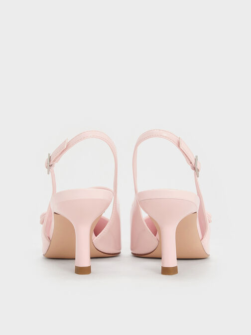 Pointed-Toe Mary Jane Slingback Pumps, Light Pink, hi-res