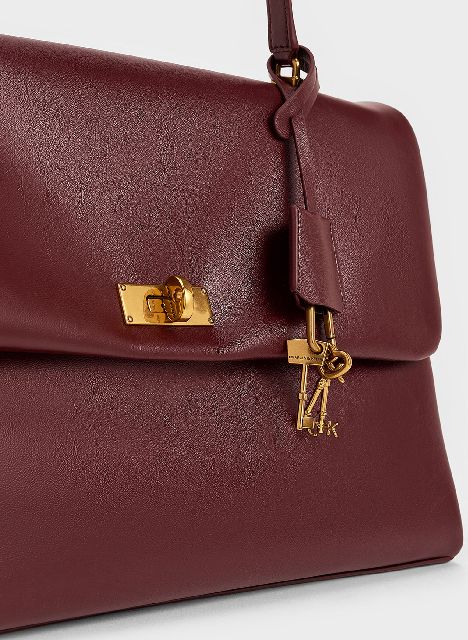 Kerry Top Handle Satchel Bag, Mulberry Plum, hi-res