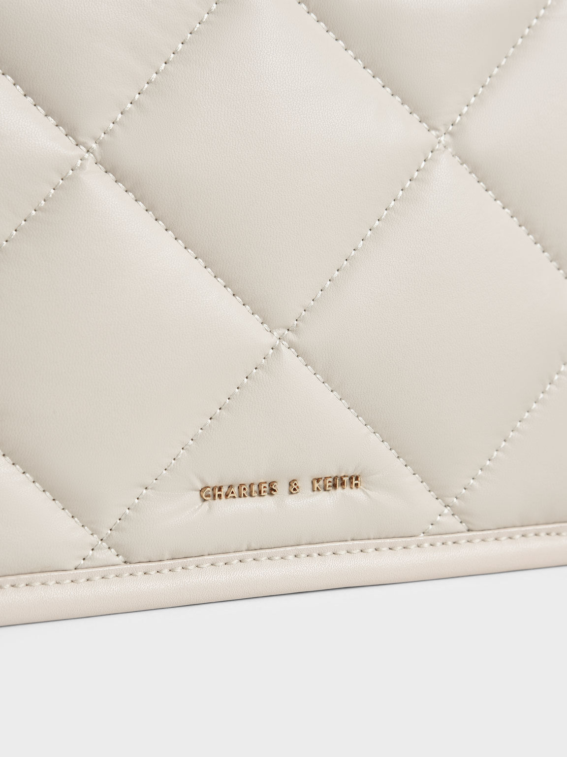 Charles & keith chain detail quilted tote new arrivals