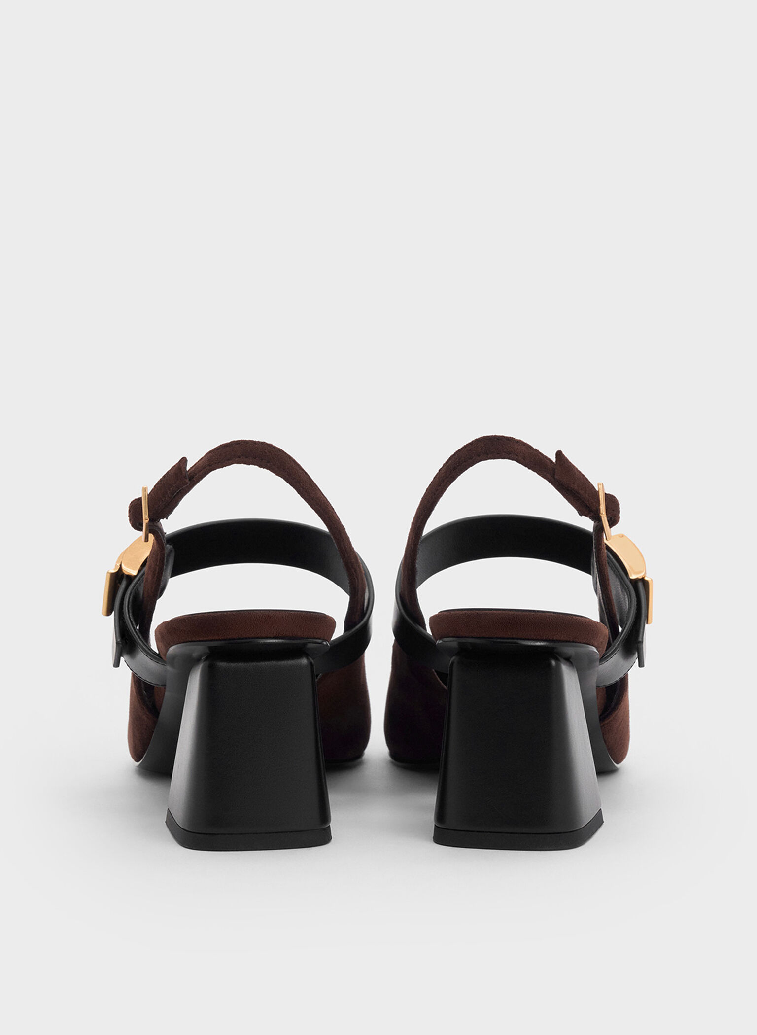 Yvette Faux Suede Mary Jane Slingback Pumps, Dark Brown, hi-res