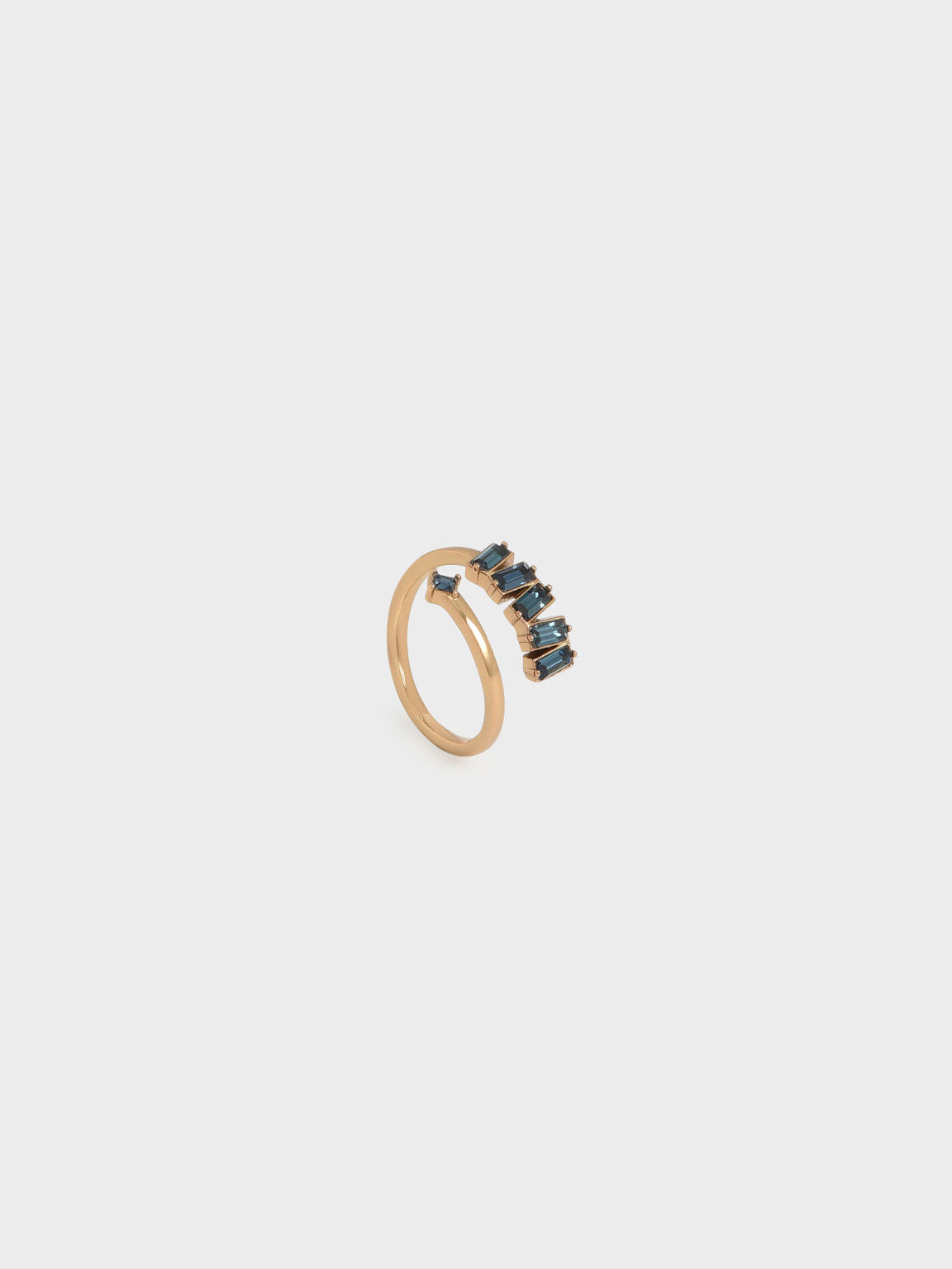 Swarovski® Crystal Embellished Wrap Ring, Navy, hi-res