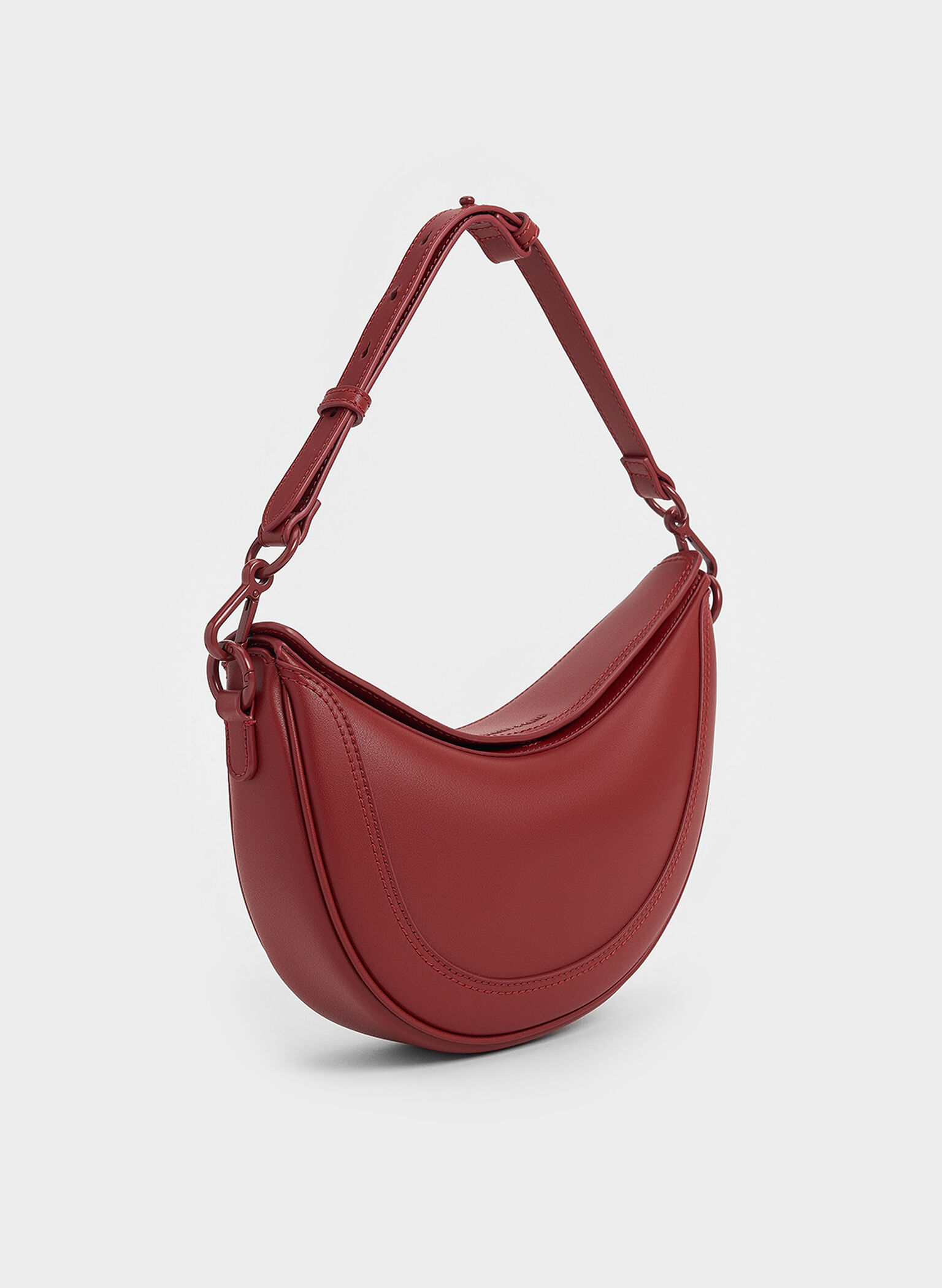 Asymmetrical Saddle Bag, Red, hi-res