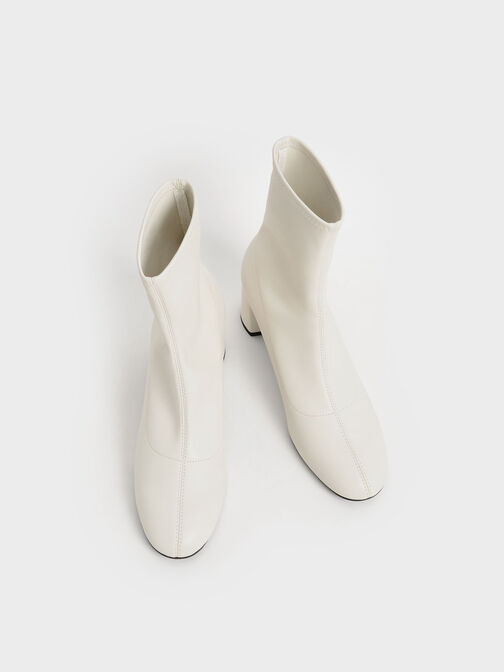 Stitch-Trim Ankle Boots, Chalk, hi-res